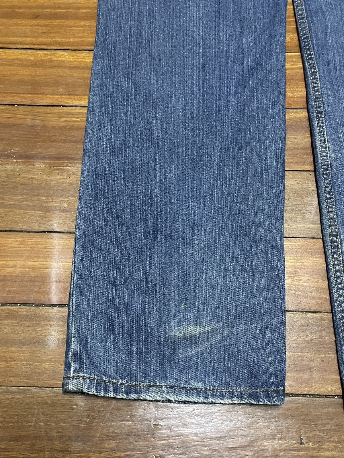Le Grande Bleu (L.G.B.) Rare Vintage Japanese Brand Sukajan Koi Fish Jeans 1990s Size US 33 - 7 Thumbnail