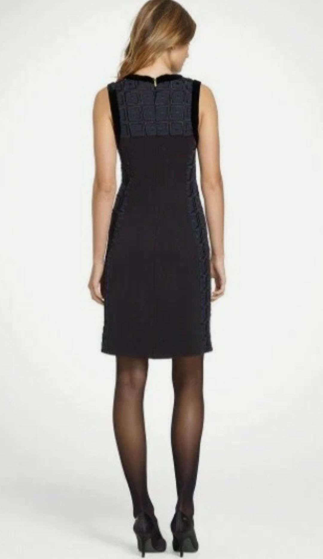 Tory Burch Tory Burch Denice Black Wool Silk Dress Size S Size S / US 4 / IT 40 - 2 Thumbnail
