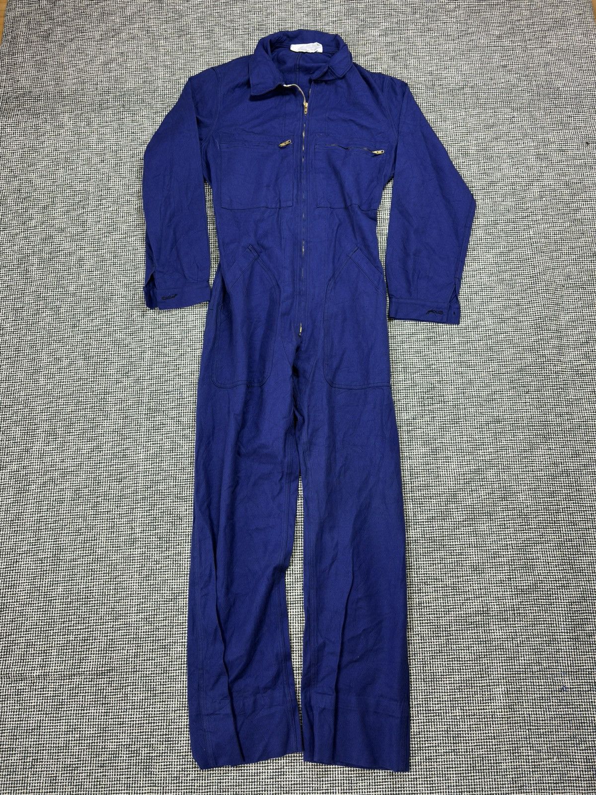 Le Laboureur 60s/70s french zip up coveralls sanfor jampsuit french chore Size US S / EU 44-46 / 1 - 2 Thumbnail