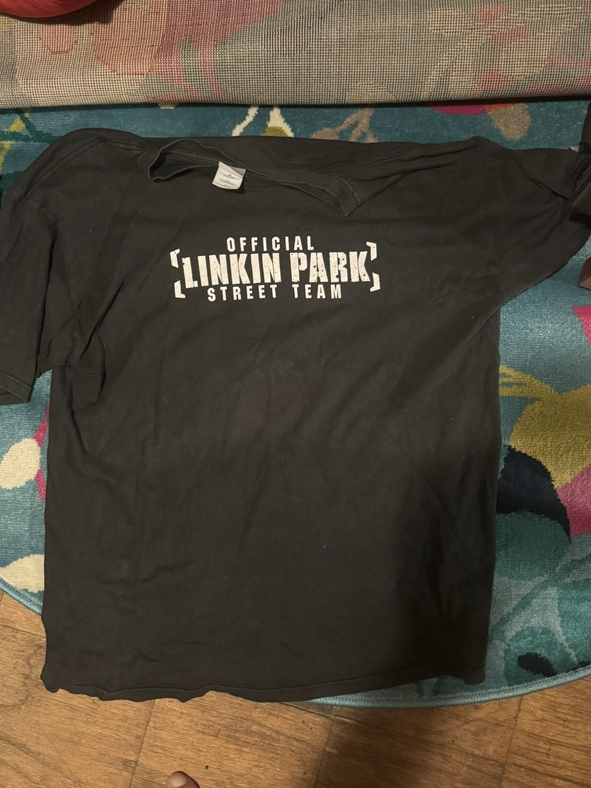 image of Band Tees x Gildan Official Linkin Park Street Team T-Shirt in Black, Men's (Size XL)