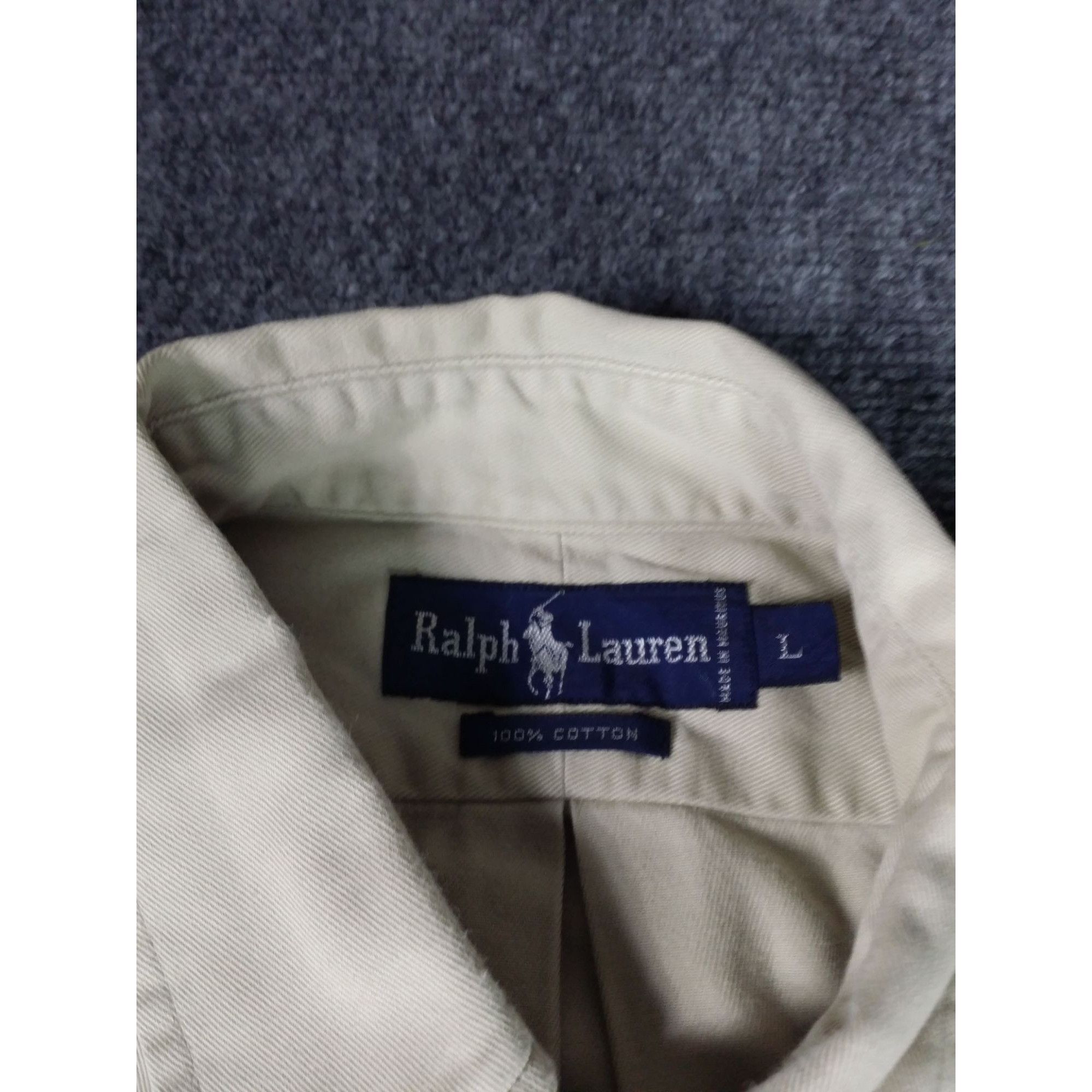 Polo Ralph Lauren Polo Ralph Lauren Button Up Shirt Men Sz L Khaki Cotton Long Size US L / EU 52-54 / 3 - 6 Thumbnail