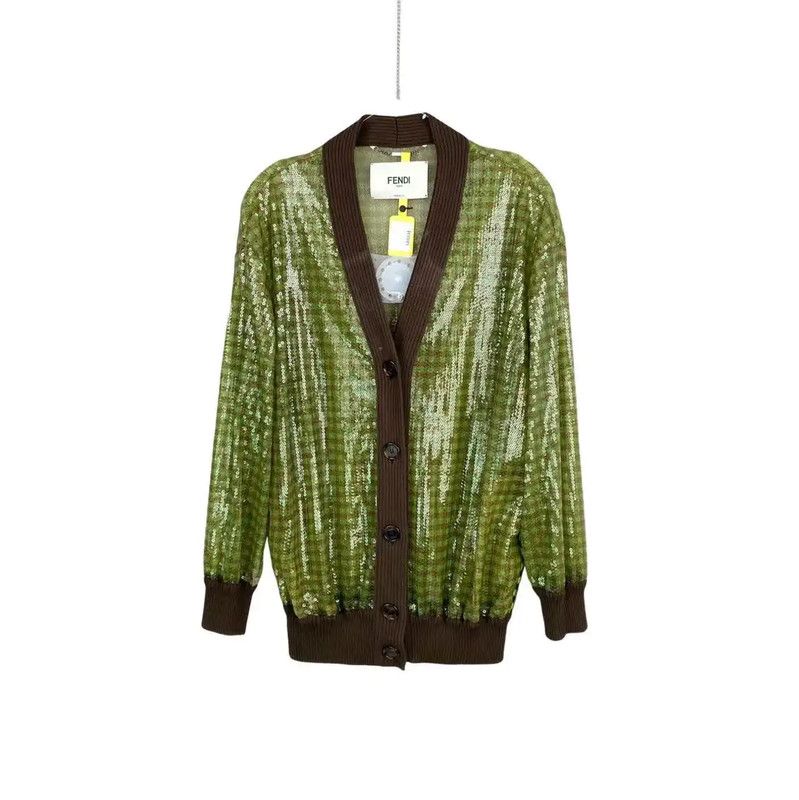 Fendi Fendi Colorful Nylon Women's Cardigan 0089 Size ONE SIZE - 1 Thumbnail