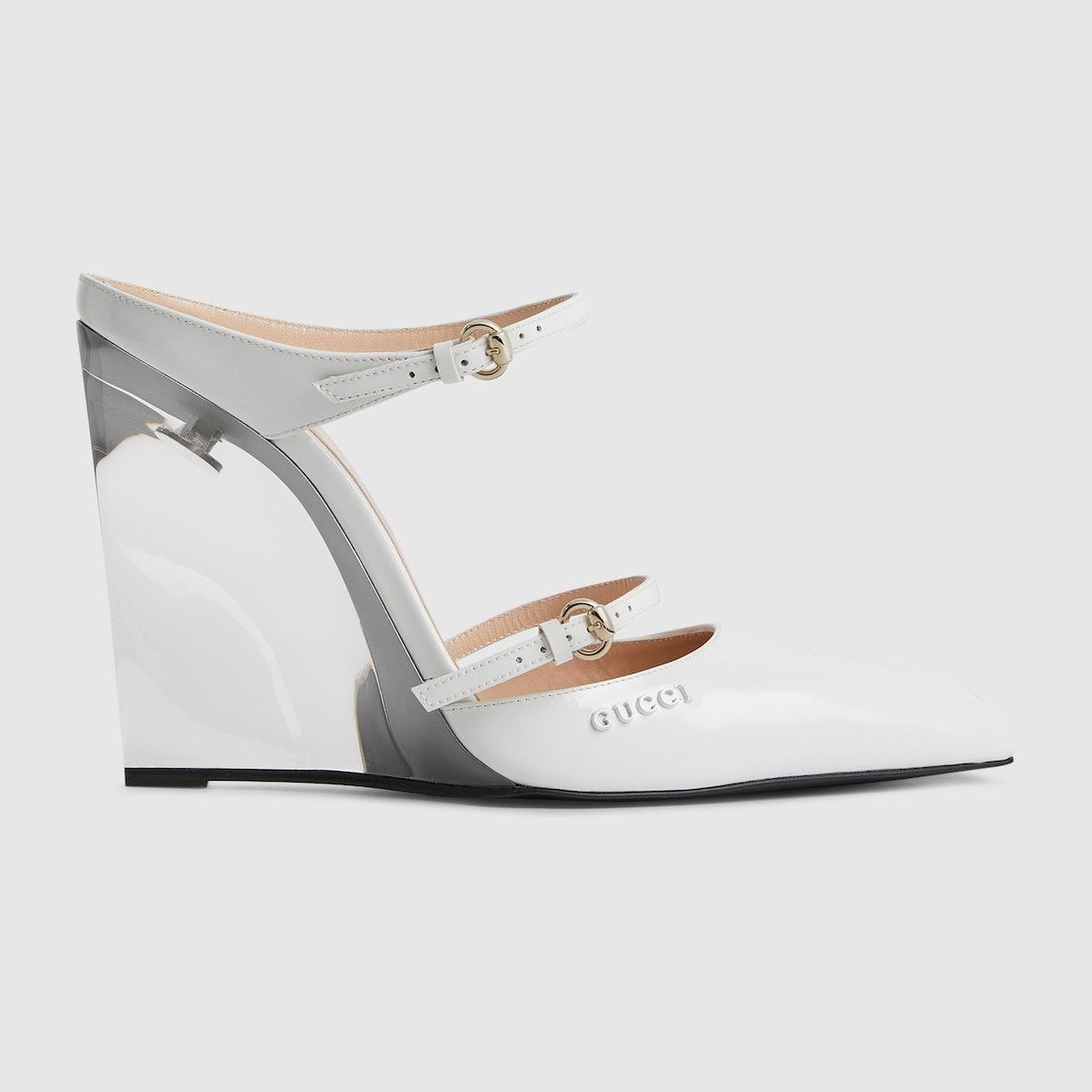 Gucci Gucci Logo Leather Wedge Mules SIZE 38 Size ONE SIZE - 1 Thumbnail