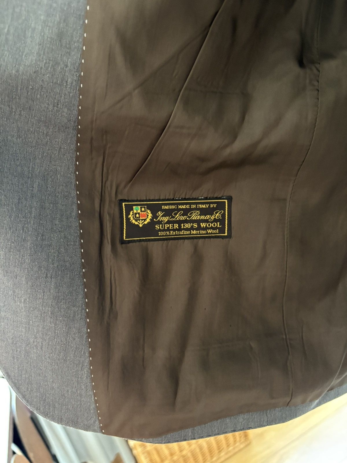 Designer × Loro Piana Loro Piana Super 130’s Wool – 100% extra-fine merino, Size 50L - 6 Thumbnail