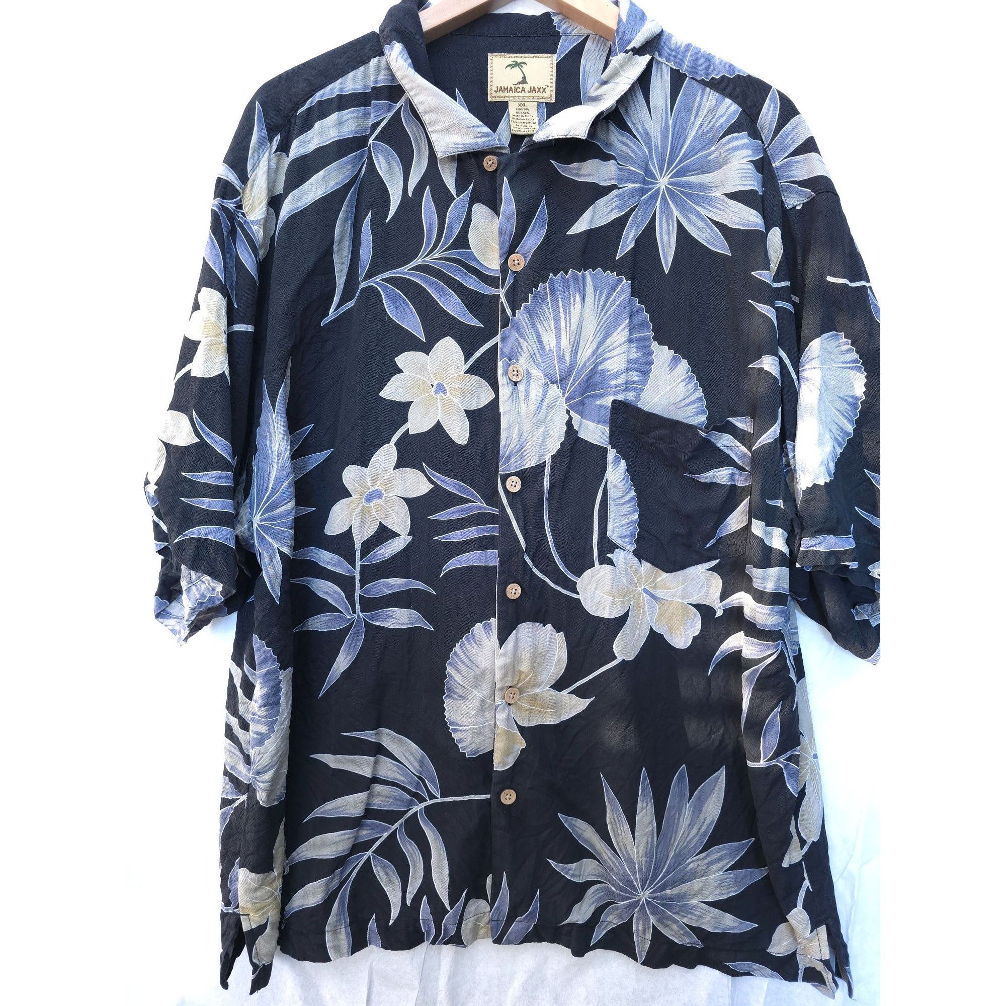 Vintage Jamaica Jaxx XXL Silk Floral Hawaiian Shirt Size US XXL / EU 58 / 5 - 1 Thumbnail