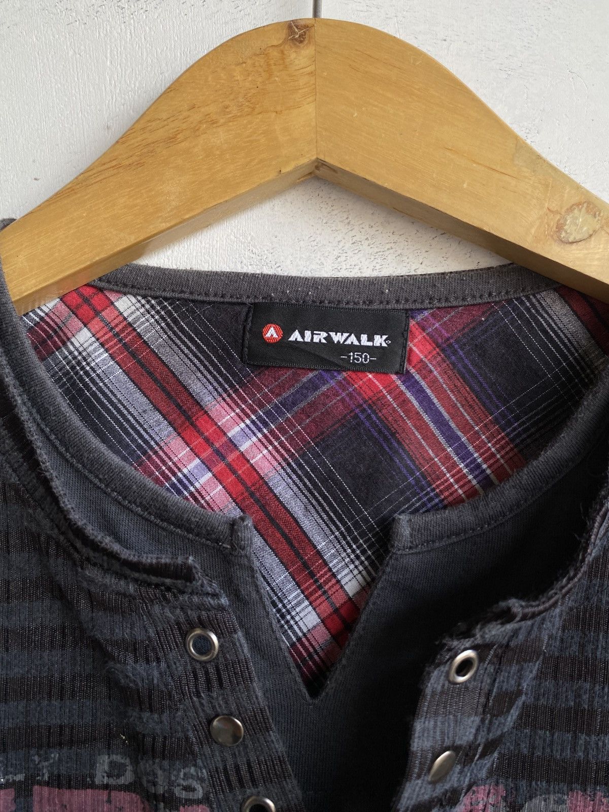 Japanese Brand Air walk poem double layer tshirt Size US S / EU 44-46 / 1 - 4 Thumbnail