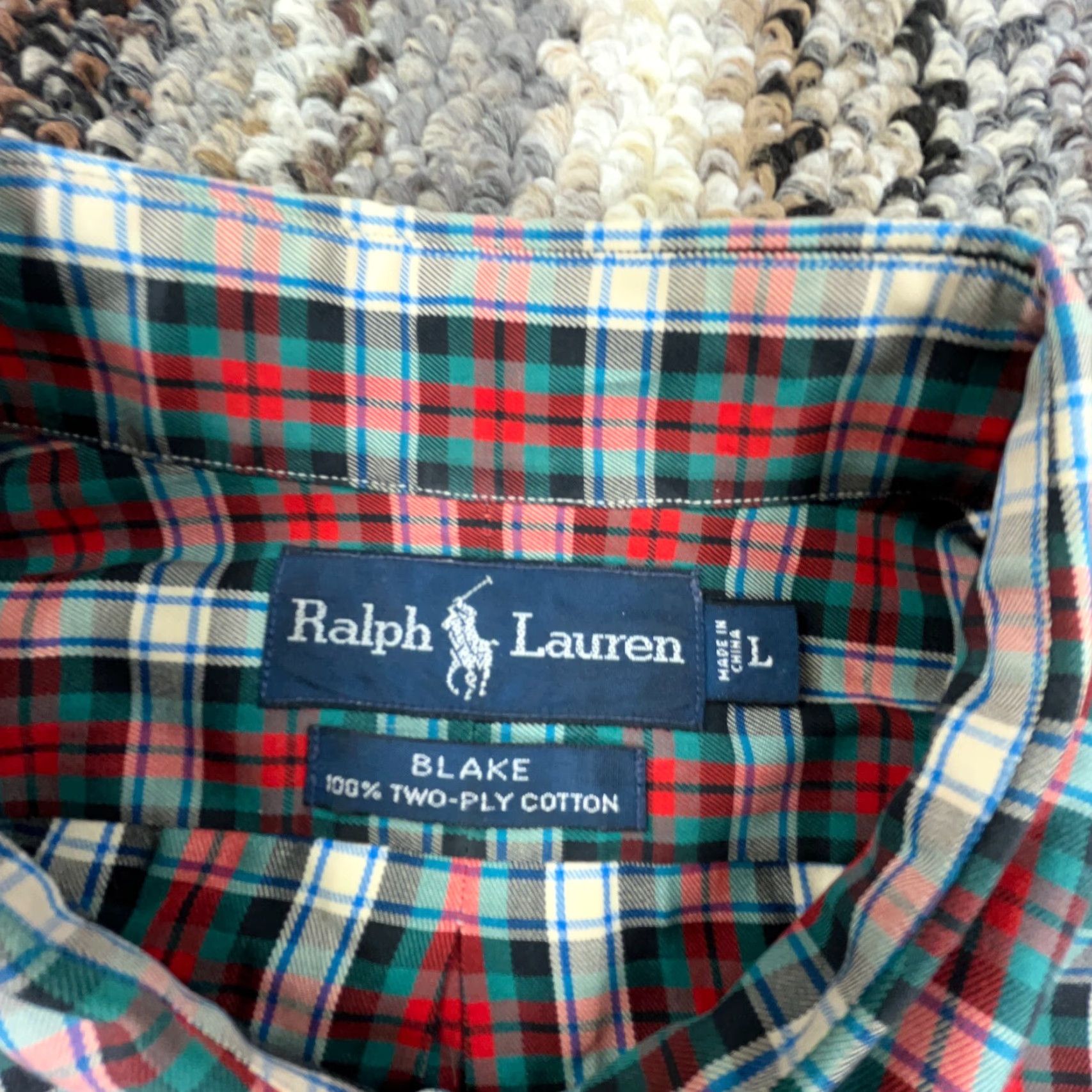Ralph Lauren VINTAGE Ralph Lauren Men Shirt Large Red Blue Plaid Button-Up All Seasons Fall Spring Summer Winter Size US L / EU 52-54 / 3 - 4 Thumbnail
