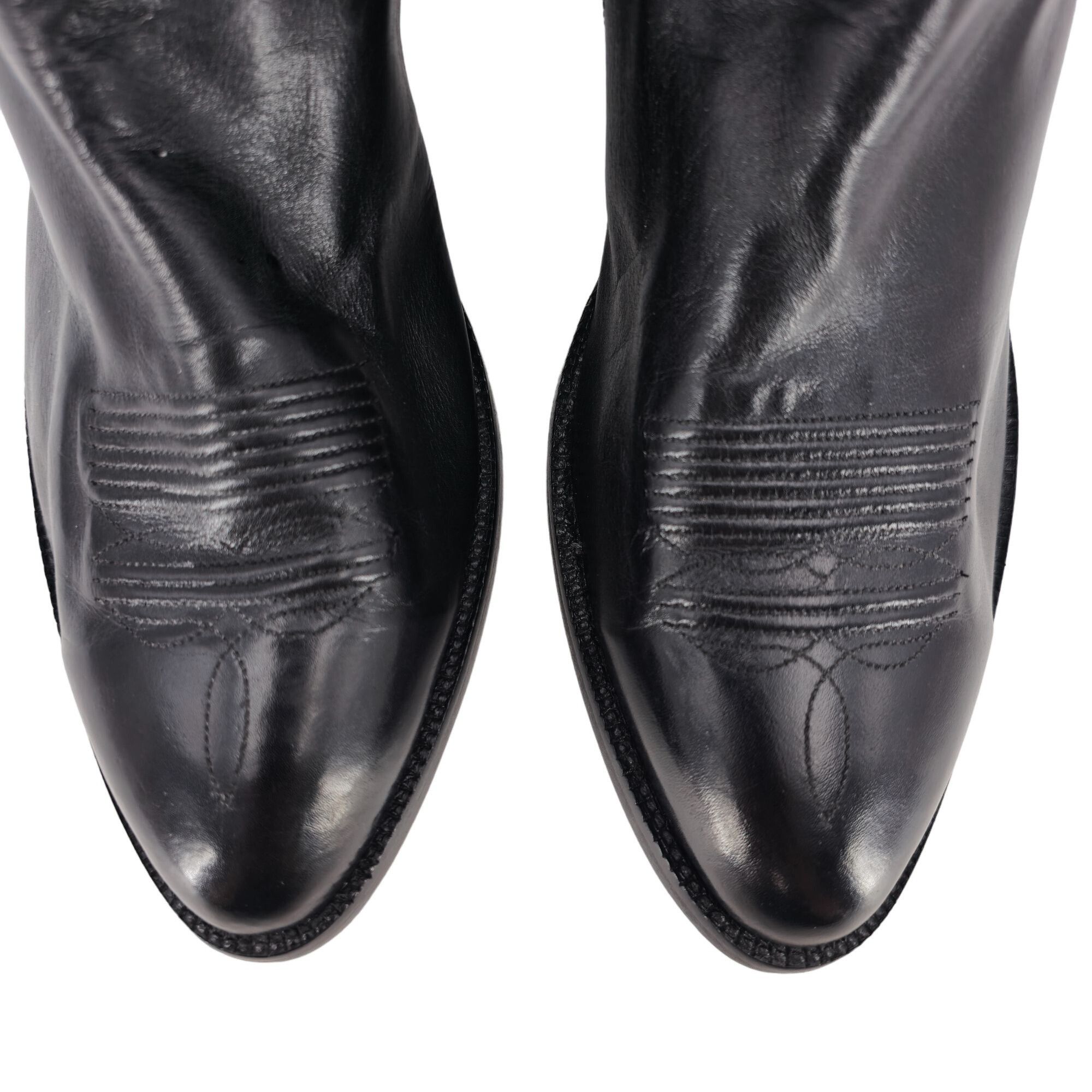 Other J.B. Hill Mens 10EE Wide Black Leather Cowboy Western Boots Size US 10 / EU 43 - 10 Thumbnail