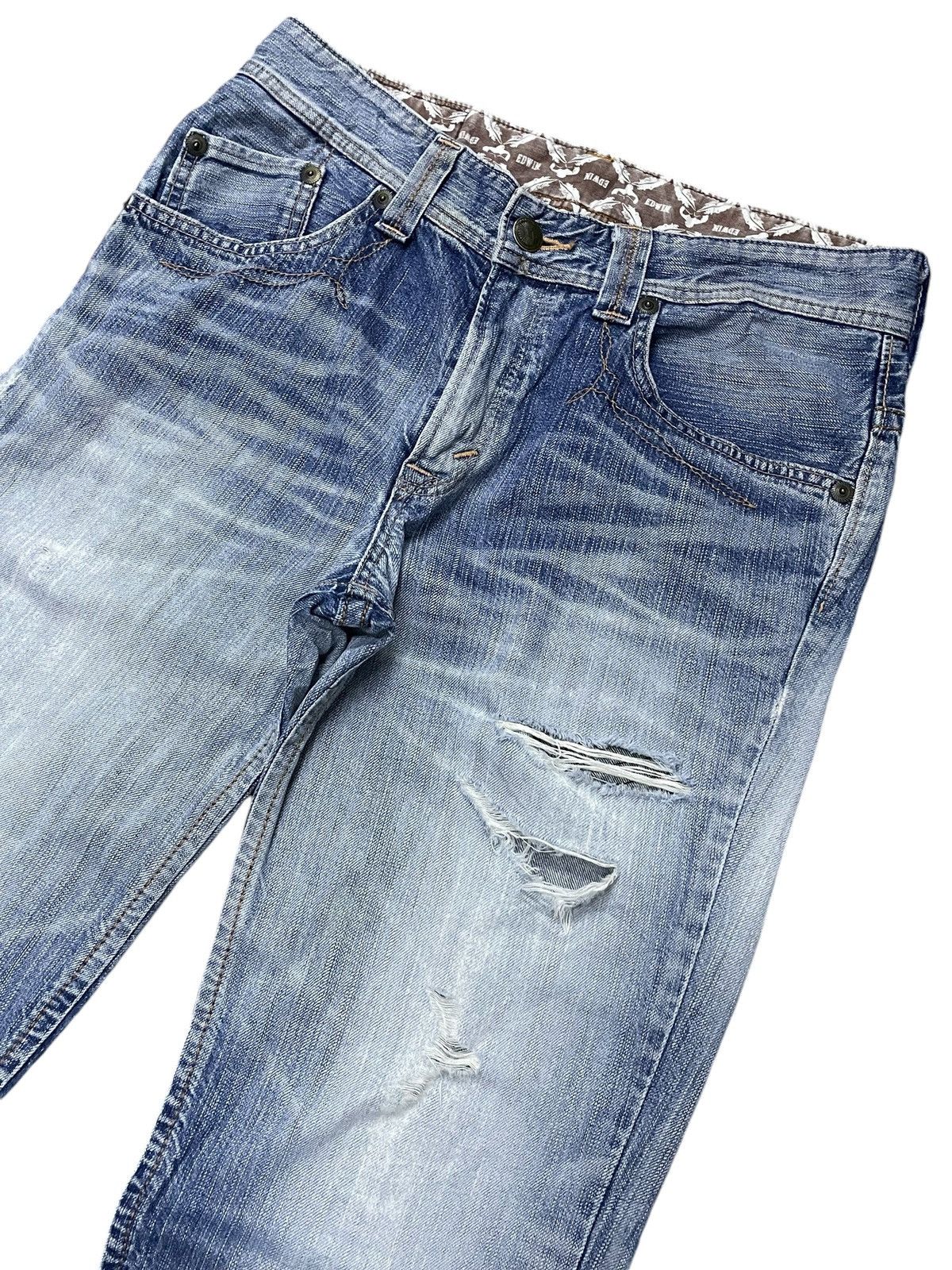 Edwin × If Six Was Nine × Japanese Brand Vintage Edwin XV Western Heavy Stitched Leather Trim Jeans Size US 32 / EU 48 - 3 Thumbnail
