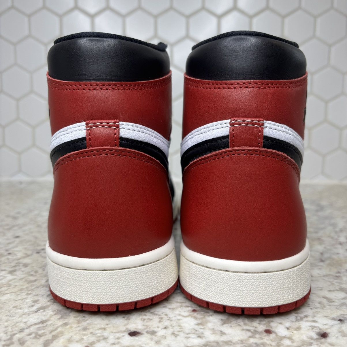 Jordan Brand Size 10 -Jordan 1 High Black Toe Reimagined Worn Once No Box Size US 10 / EU 43 - 7 Thumbnail