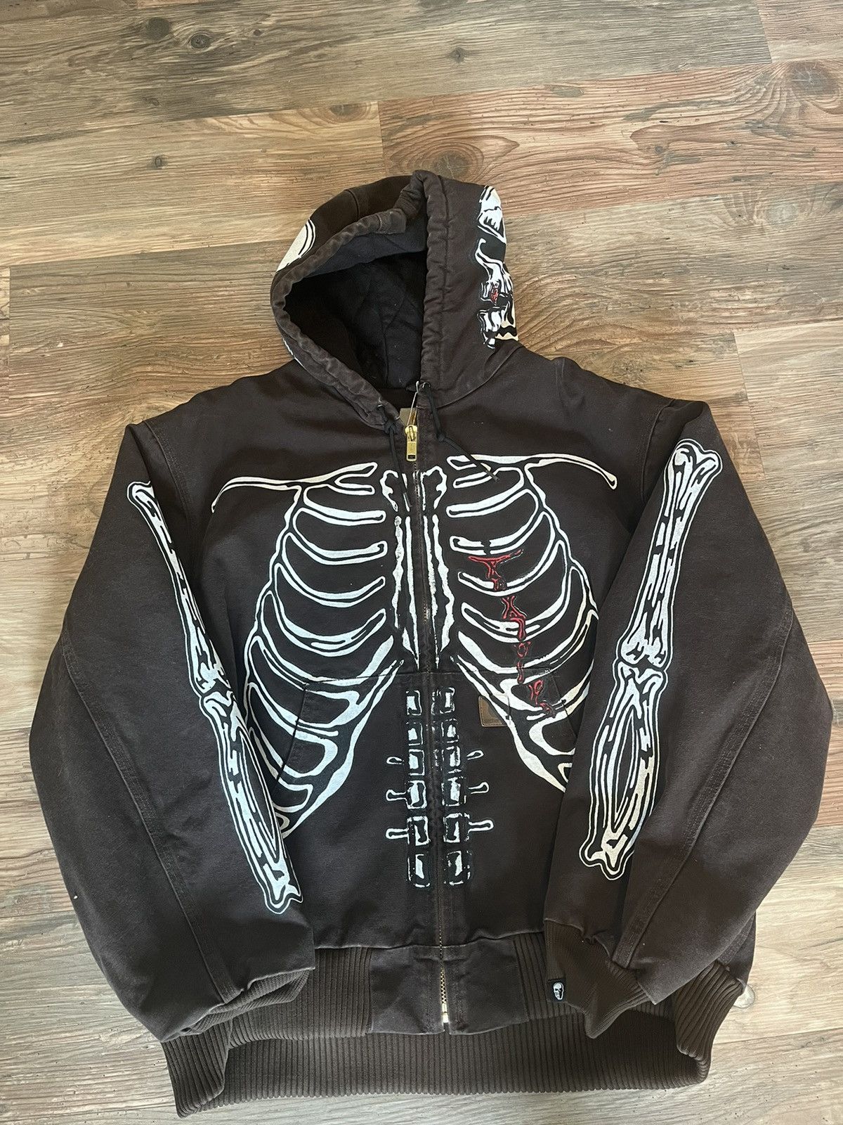 Vintage Warren Lotas X Carhartt Skeleton Vintage Dark Brown Jacket ...