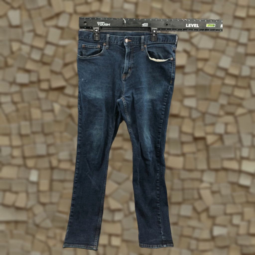 Old Navy Old Navy Slim Straight Jeans Mens 36x32 Blue Dark Wash Denim 5-Pocket Straight Slim Waist 36 Mens Jeans Size US 36 / EU 52 - 1 Thumbnail