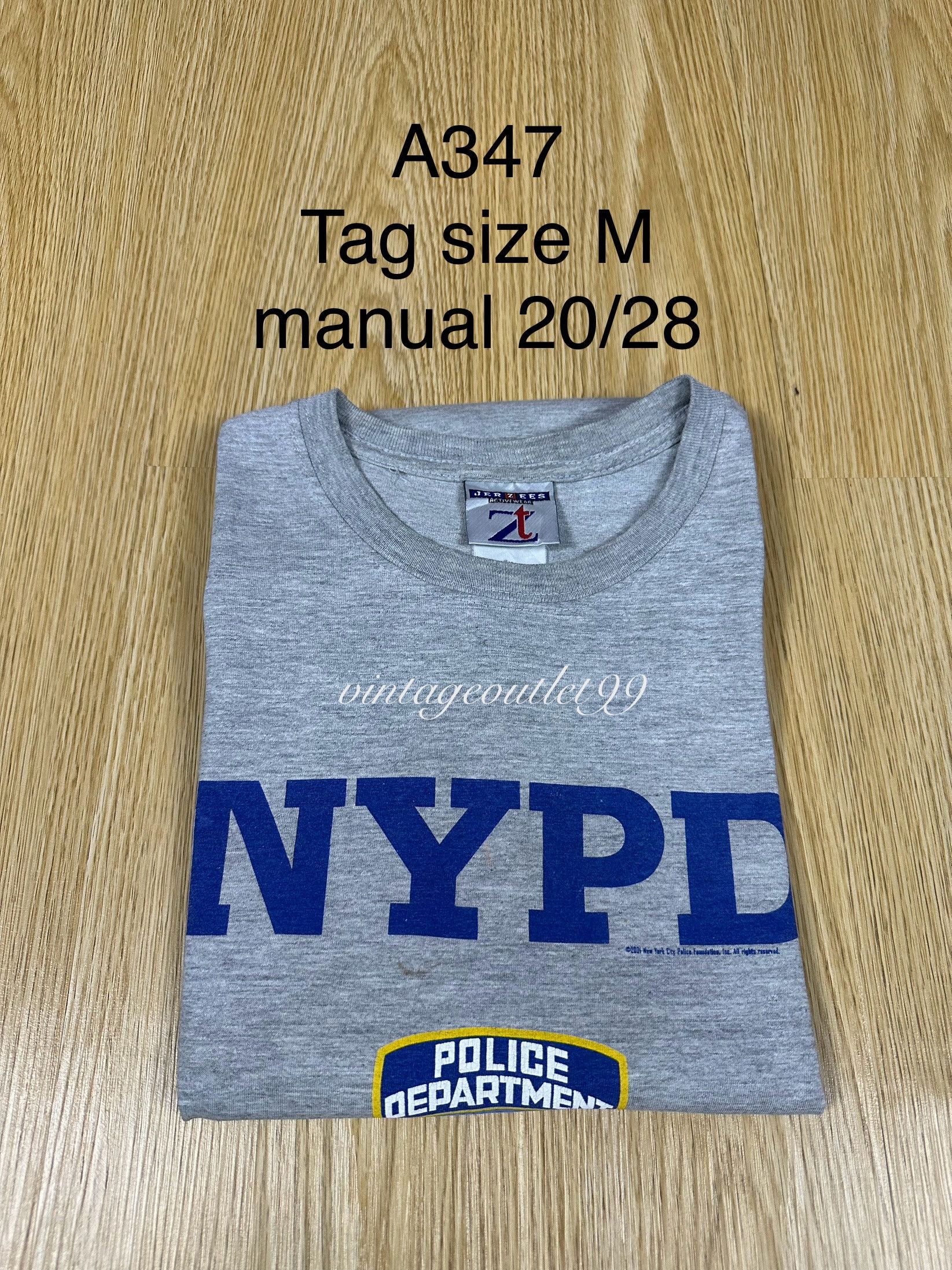 Jerzees Vintage NYPD New York City Police Department Tshirt A347 Size US M / EU 48-50 / 2 - 10 Thumbnail