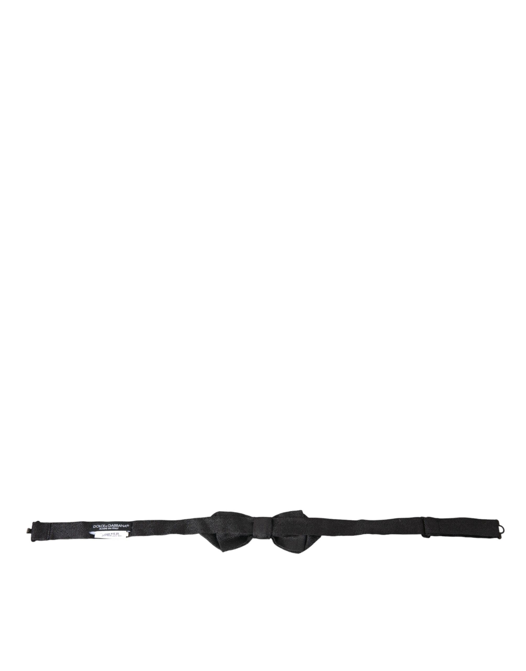 Dolce & Gabbana Black Silk Adjustable Neck Men Bow Men's Tie Size ONE SIZE - 1 Thumbnail