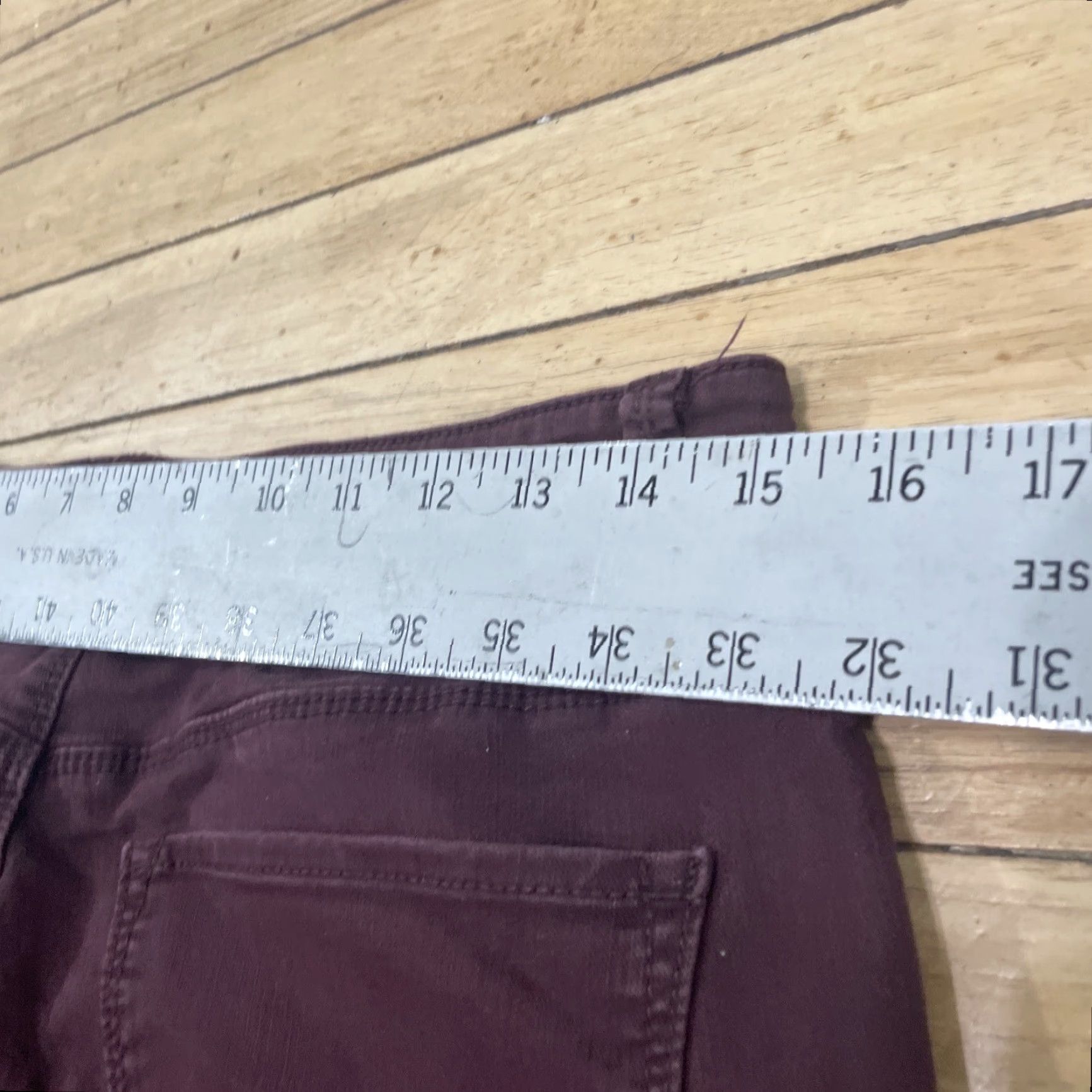 Ann Taylor ANN TAYLOR Burgundy Pants Women 6 The Skinny Curvy Red Maroon Stretch Jeans 30 6 Pants Women Regular Red Burgundy Skinny 29 In Inseam 29 Size 28" / US 6 / IT 42 - 7 Thumbnail