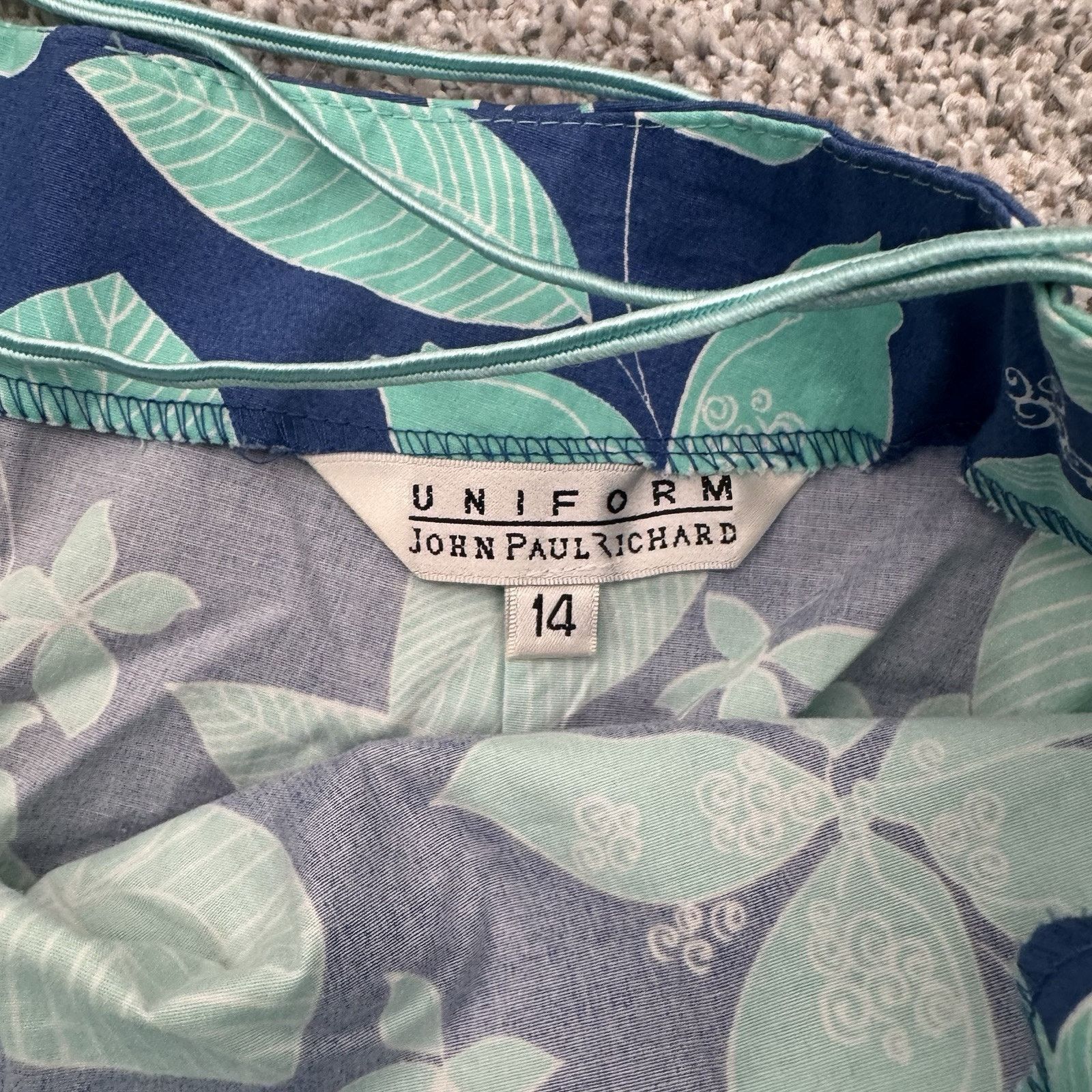 Other Vintage 90s Skirt 14 Tropical Hawaiian Floral Cottagecore Size 36" / US 14 / IT 50 - 7 Thumbnail