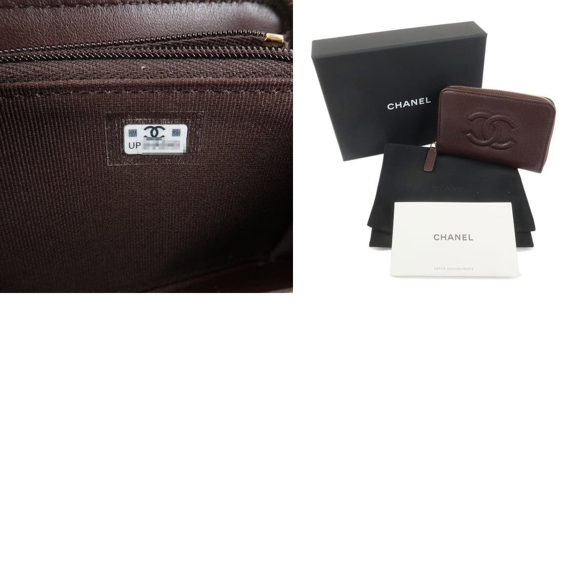 Chanel Chanel CC Logo Caviar Leather Zippy Wallet Brown Size ONE SIZE - 5 Thumbnail
