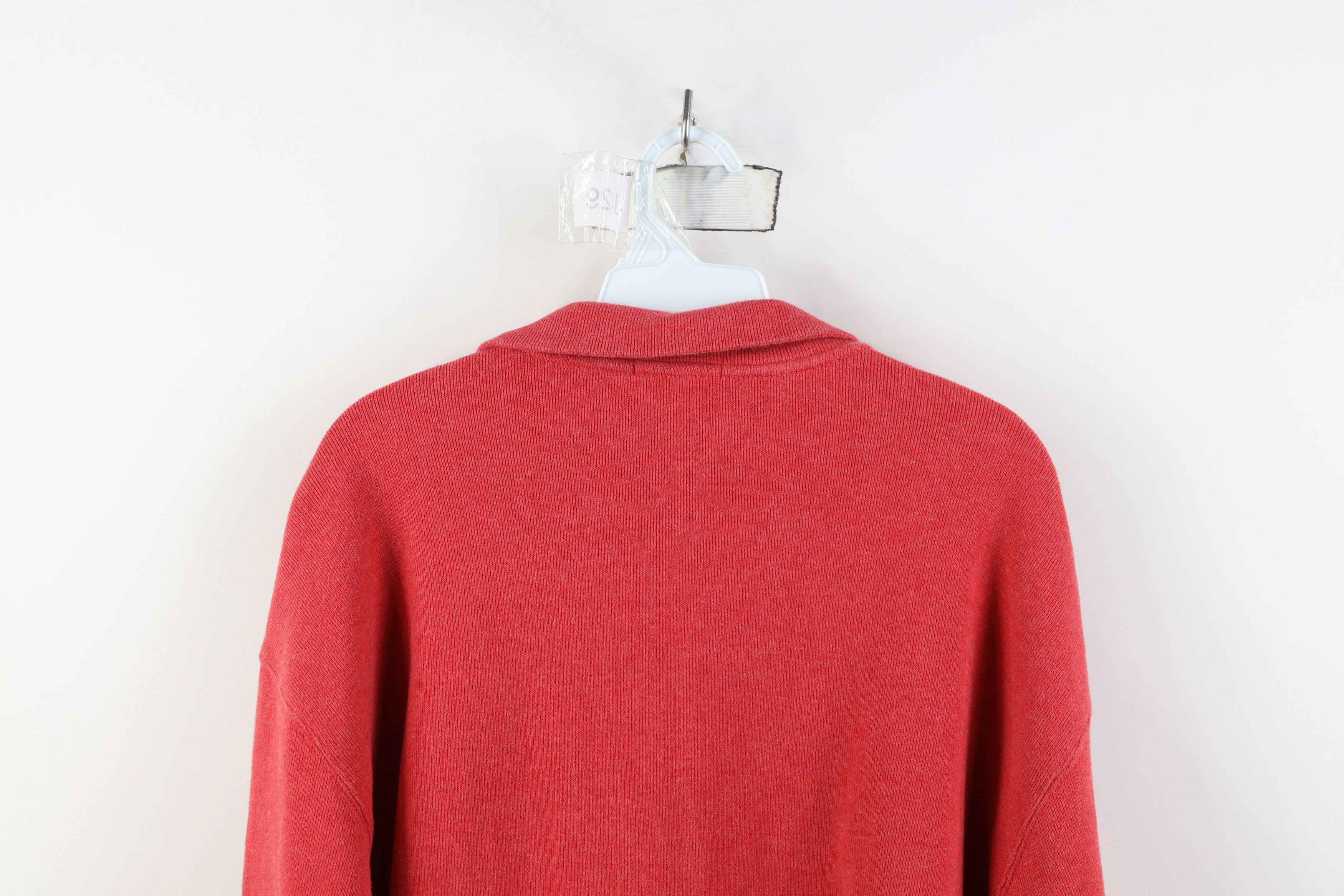 Ralph Lauren Vintage Y2K Ralph Lauren Ribbed Knit Half Zip Sweater Red Size US L / EU 52-54 / 3 - 11 Thumbnail