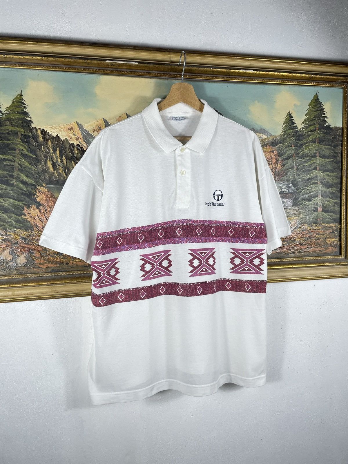 Designer × Sergio Tacchini × Vintage Vintage Retro 90s Sergio Tacchini t shirt tee designer Size US XL / EU 56 / 4 - 3 Thumbnail