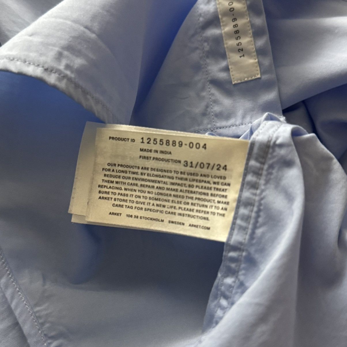 Arket Arket Relaxed Poplin Shirt Blue 48 Size US M / EU 48-50 / 2 - 4 Thumbnail