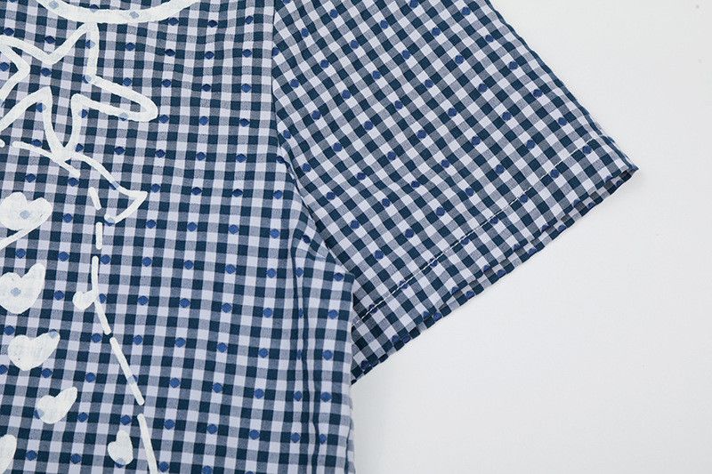 Japanese Brand Men's American-Style Cartoon Print Plaid Shirt Size US M / EU 48-50 / 2 - 3 Thumbnail