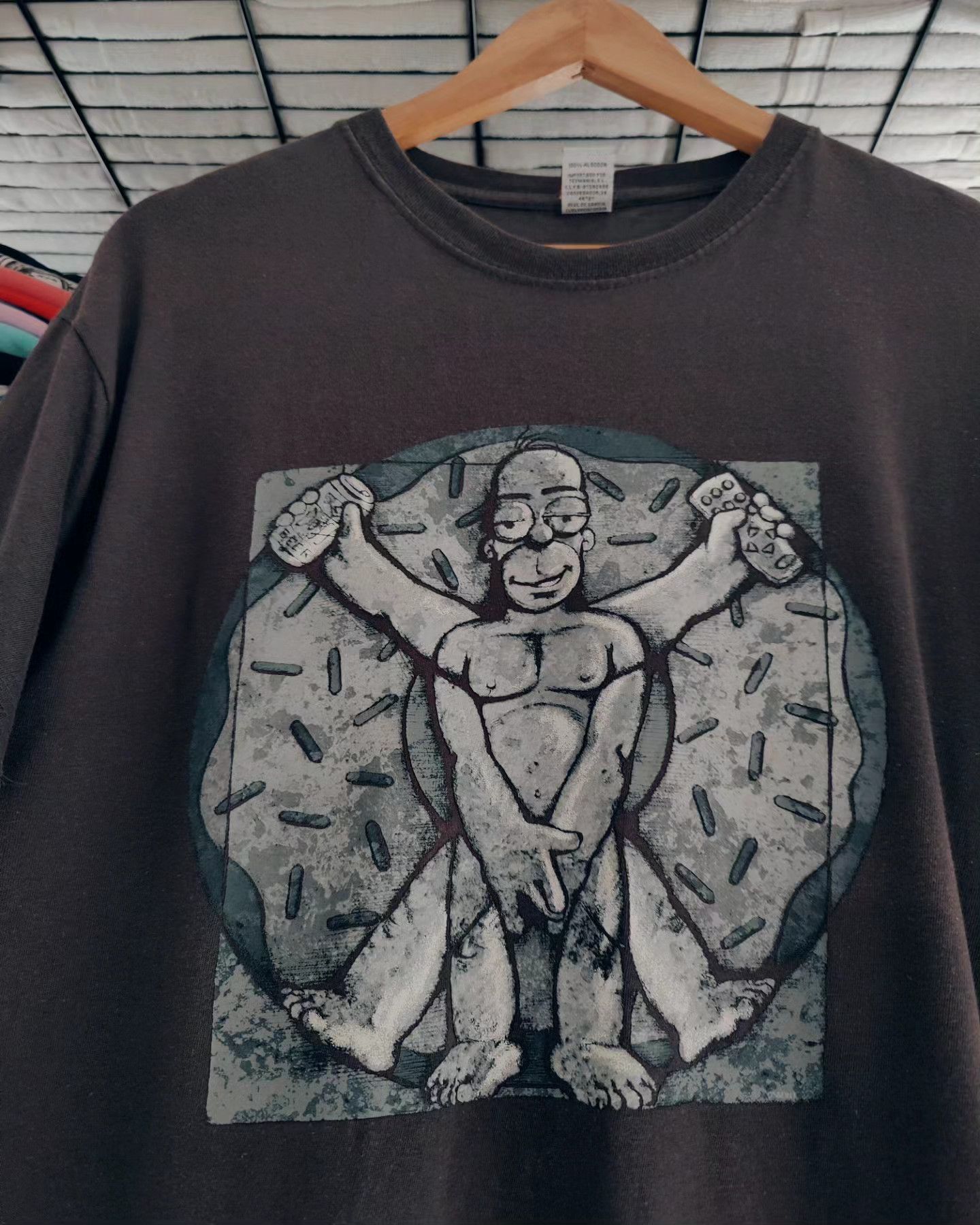 The Simpsons Homer Simpson - Vitruvian Man, Leonardo da Vinci - Parody Size US L / EU 52-54 / 3 - 4 Thumbnail