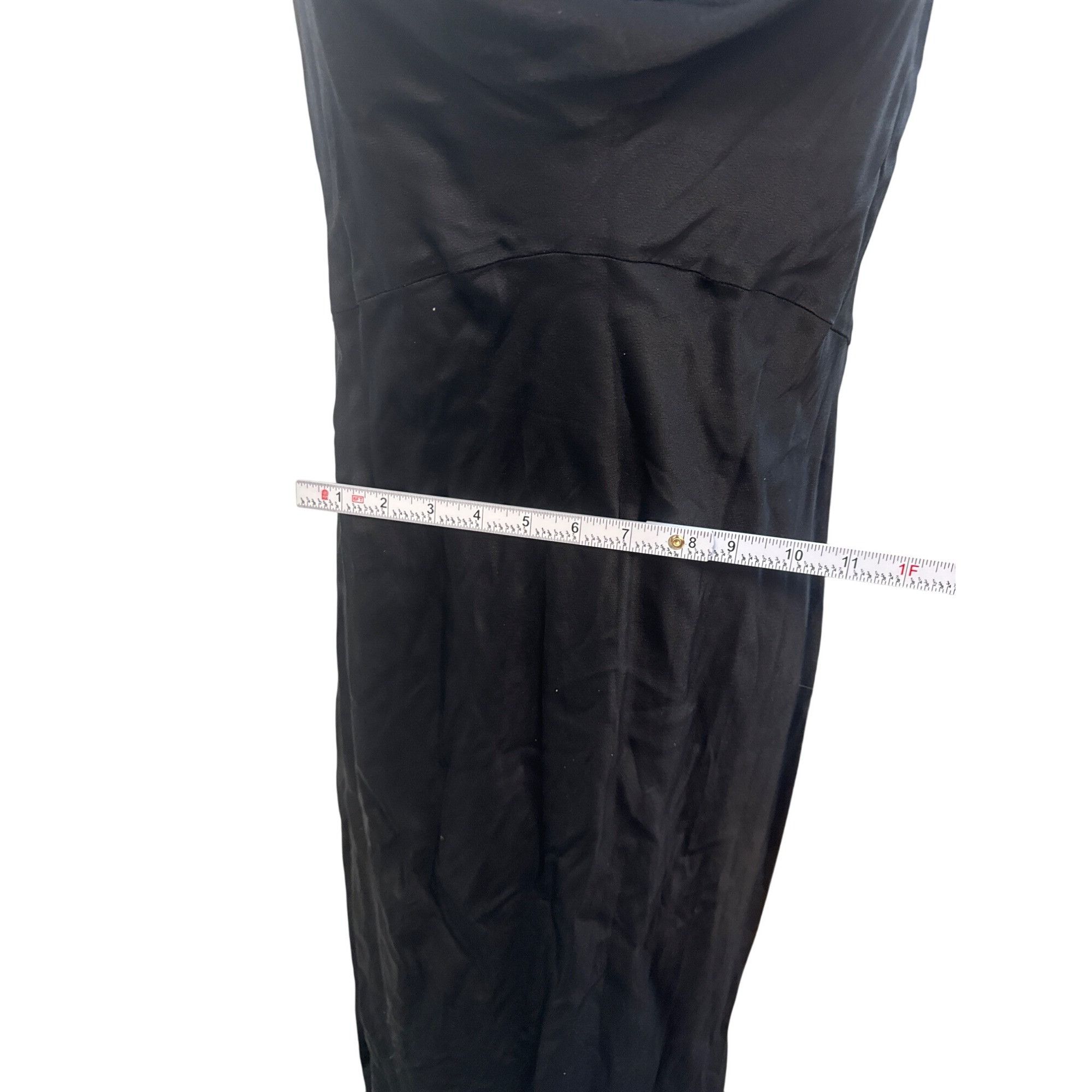 Anthropologie Black Cocktail Dress With Adjustable Straps & Cowl Neck Anth Size M / US 6-8 / IT 42-44 - 7 Thumbnail