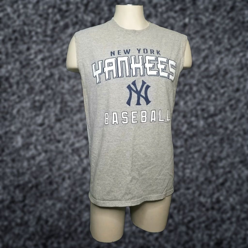 MLB Retro Mens L New York Yankees Tank Top Shirt Gray MLB Baseball Size US L / EU 52-54 / 3 - 1 Thumbnail