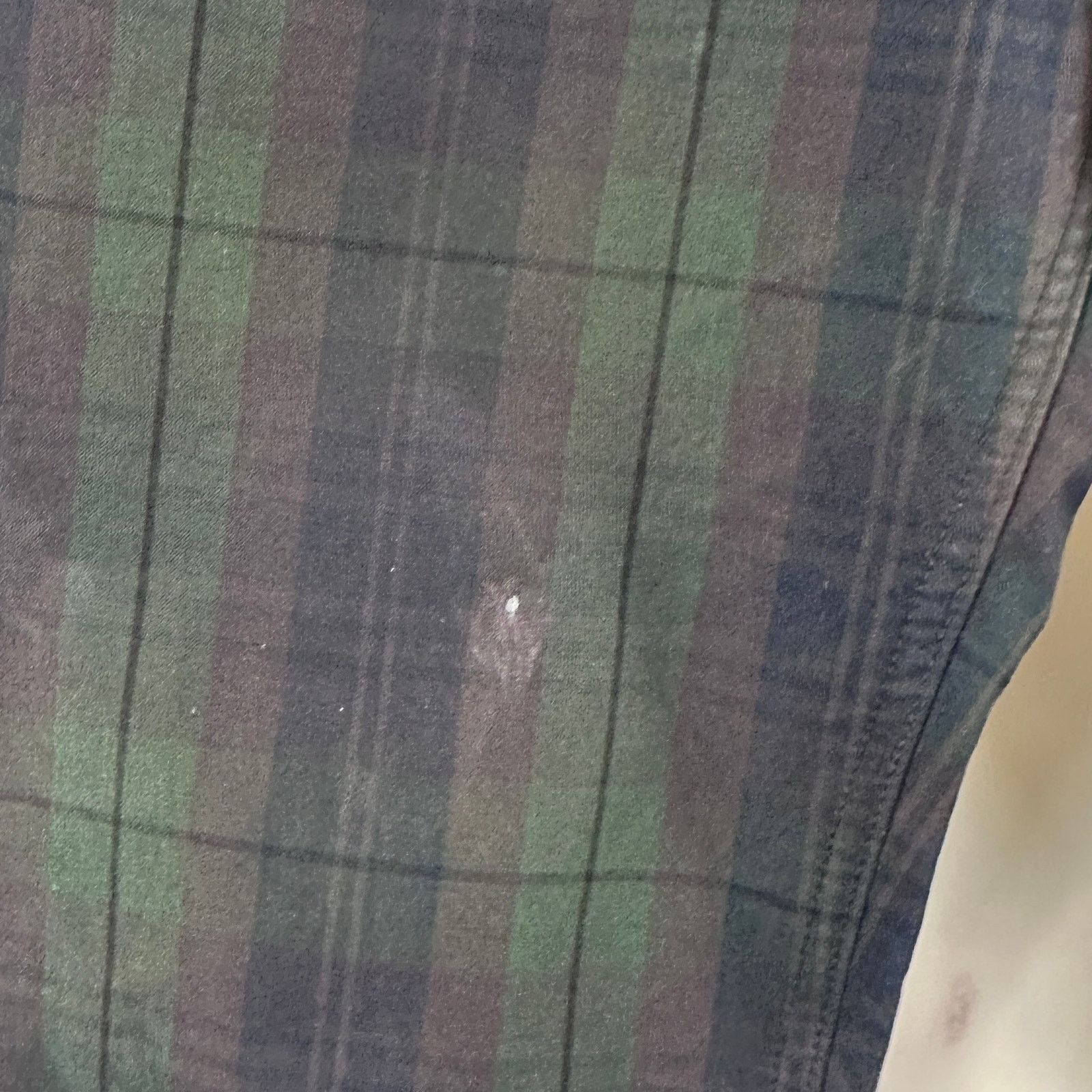 Kapital Green Plaid Buckle Back Pants Size US 33 - 7 Thumbnail
