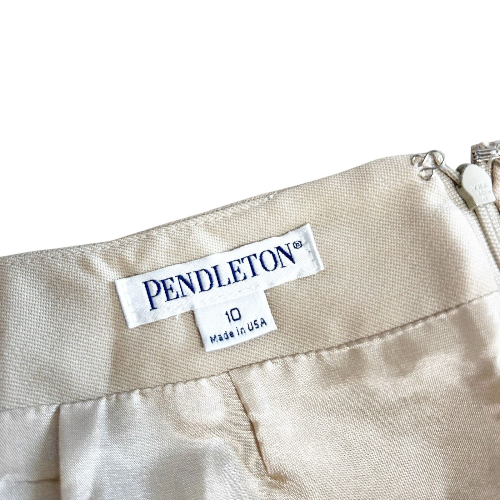 Pendleton Vintage Pendleton Tan Pencil Skirt Sz 10 Size 32" / US 10 / IT 46 - 2 Thumbnail