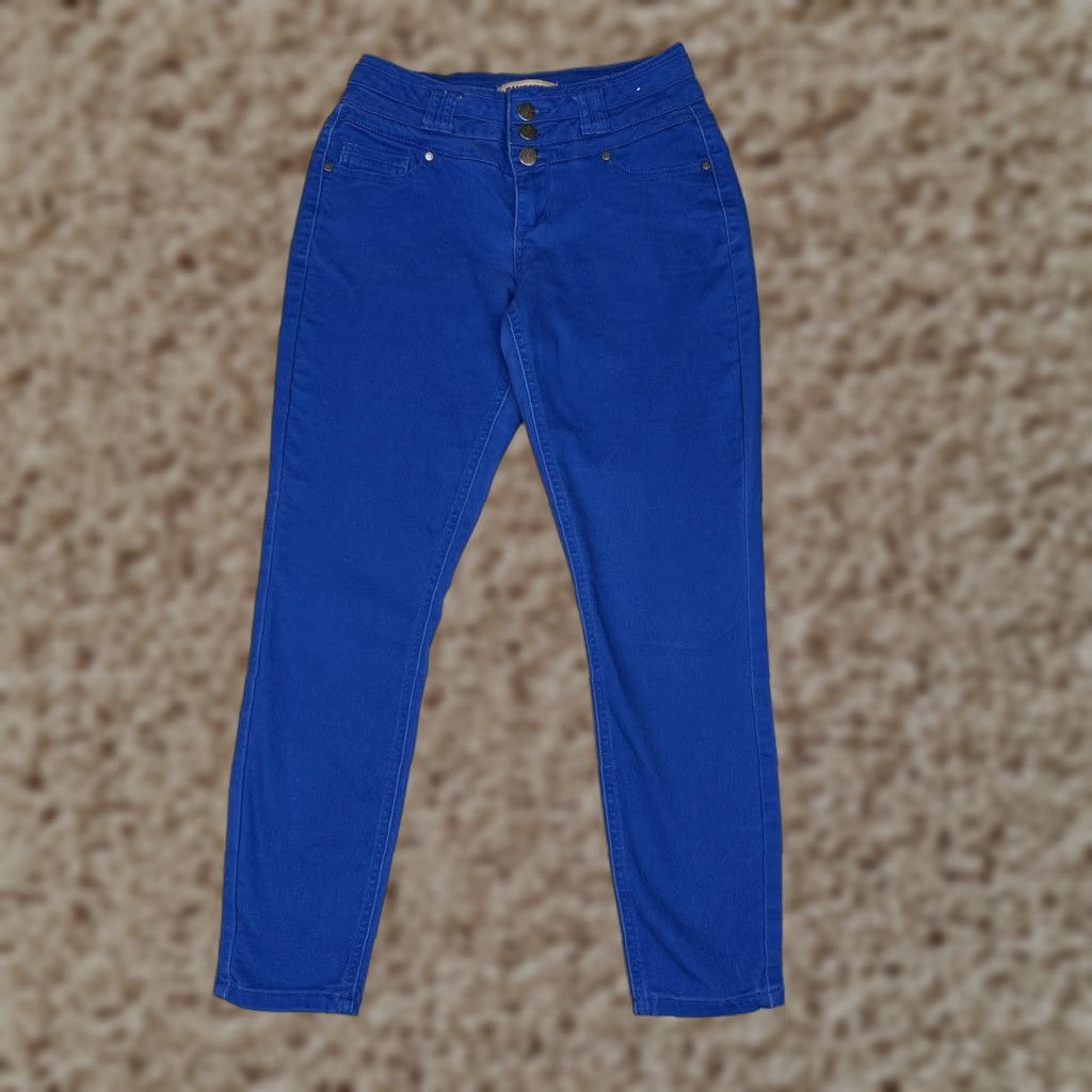 Denime Blue Spice Jeans Womens Juniors 3 Blue Skinny Mid Rise Stretch Denim Medium Wash Size 26" / US 2 / IT 38 - 1 Thumbnail