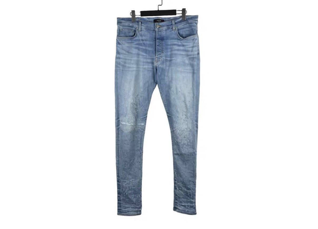 Amiri Blue Distressed Denim Jeans Size US 36 / EU 52 - 1 Thumbnail