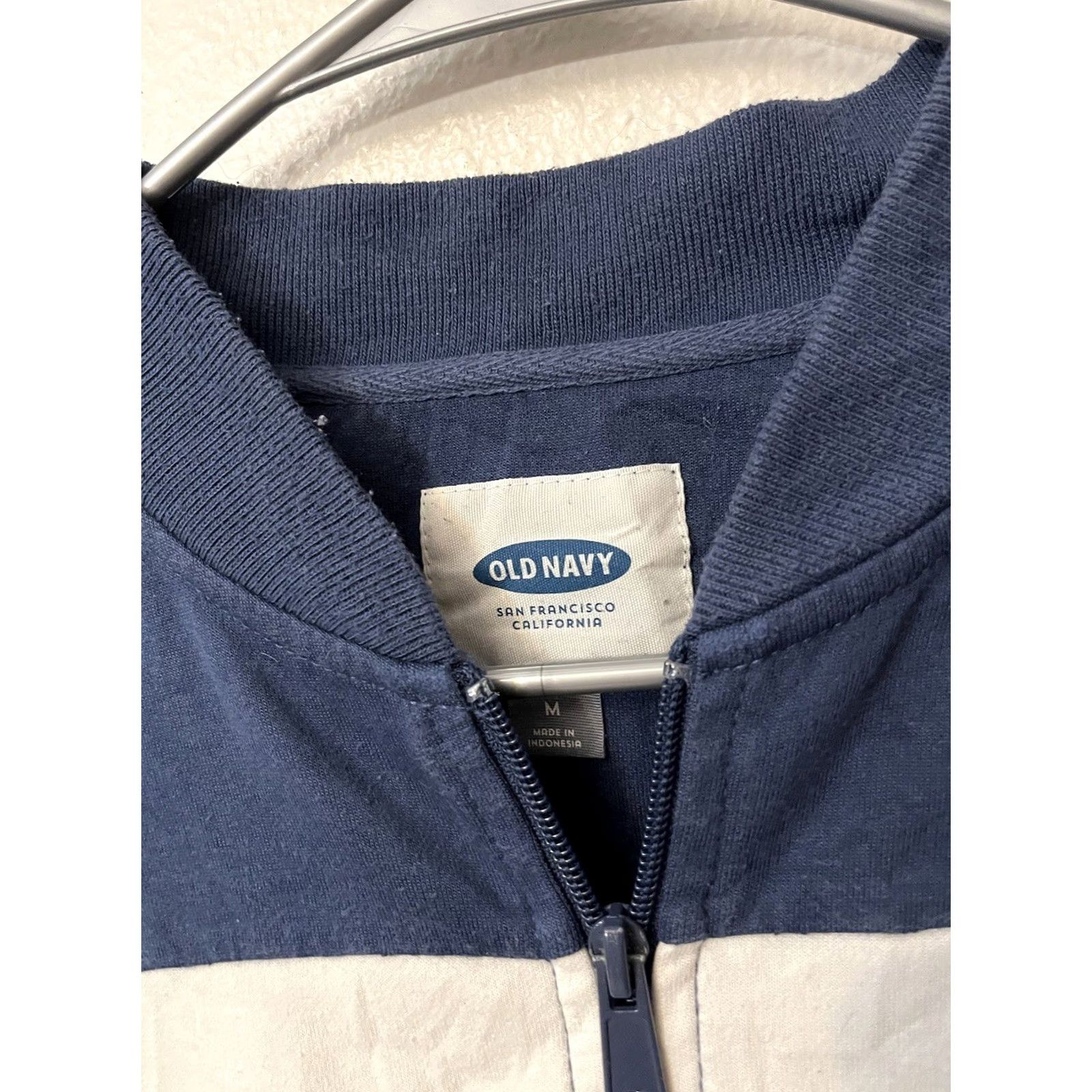 Old Navy Old Navy Bomber Jacket Men’s M Full Zip Long Sleeve Blue White Colorful Casual Fashion Size US M / EU 48-50 / 2 - 2 Thumbnail