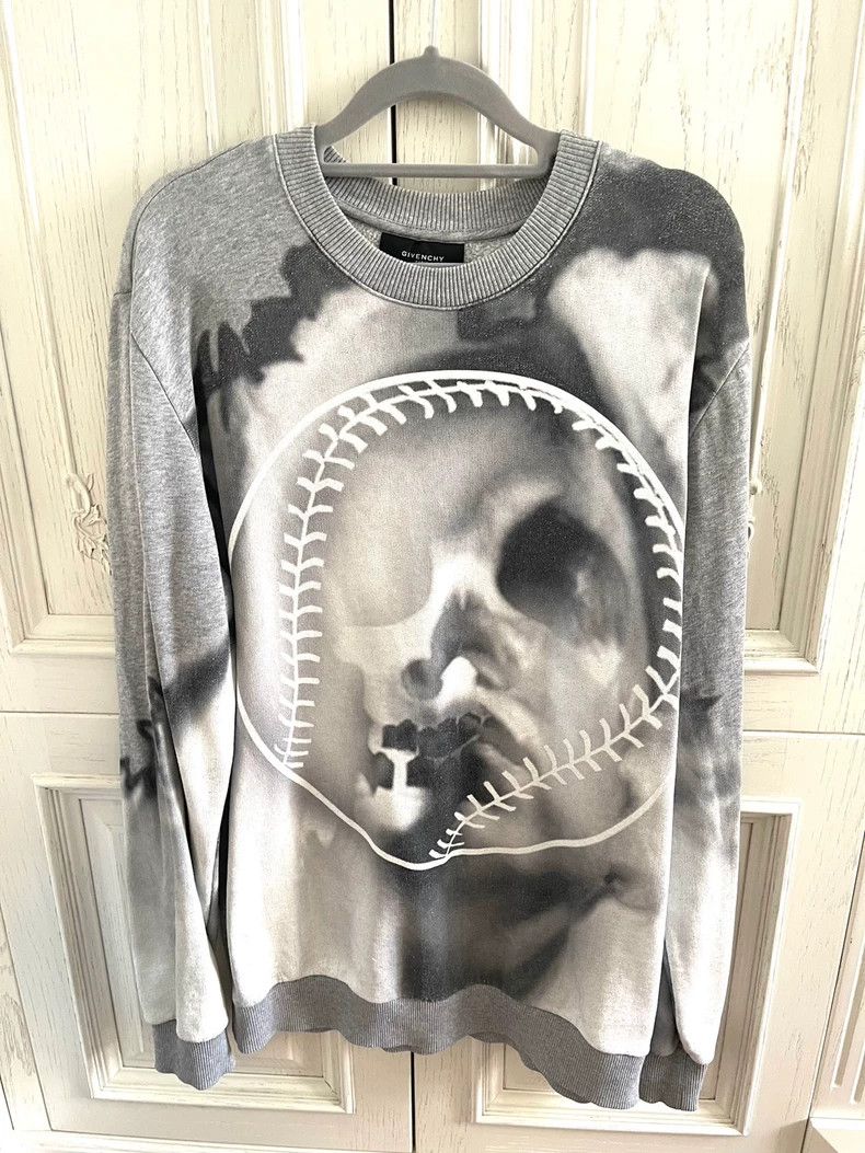 Givenchy Givenchy Grey Skull Hoodie Size US S / EU 44-46 / 1 - 1 Thumbnail