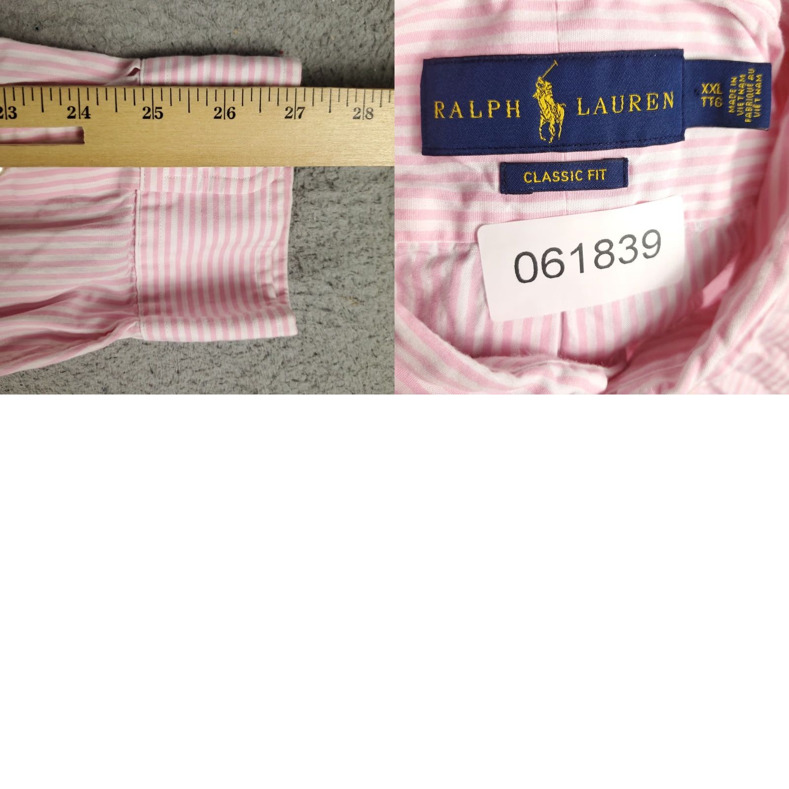Ralph Lauren VINTAGE Ralph Lauren Shirt Mens 2XL Pink Striped Cotton Button-Up Long Sleeve Classic Preppy Size US XXL / EU 58 / 5 - 8 Thumbnail