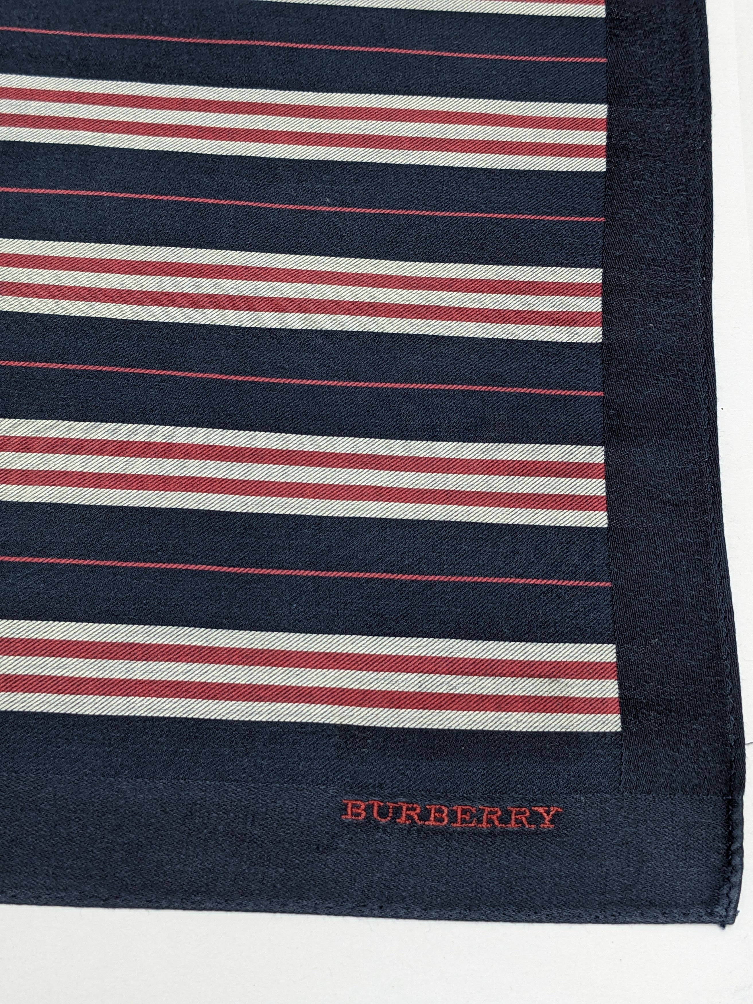 Burberry Burberry London Striped Handkerchief Navy Regimental Linear Size ONE SIZE - 2 Thumbnail