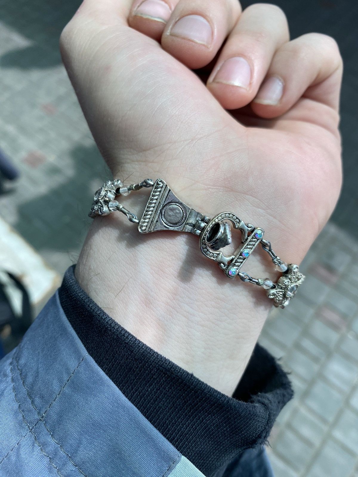 Japanese Brand × Jewelry × Vintage Stylish futuristic Crystal Bracelet Watch Size ONE SIZE - 3 Thumbnail
