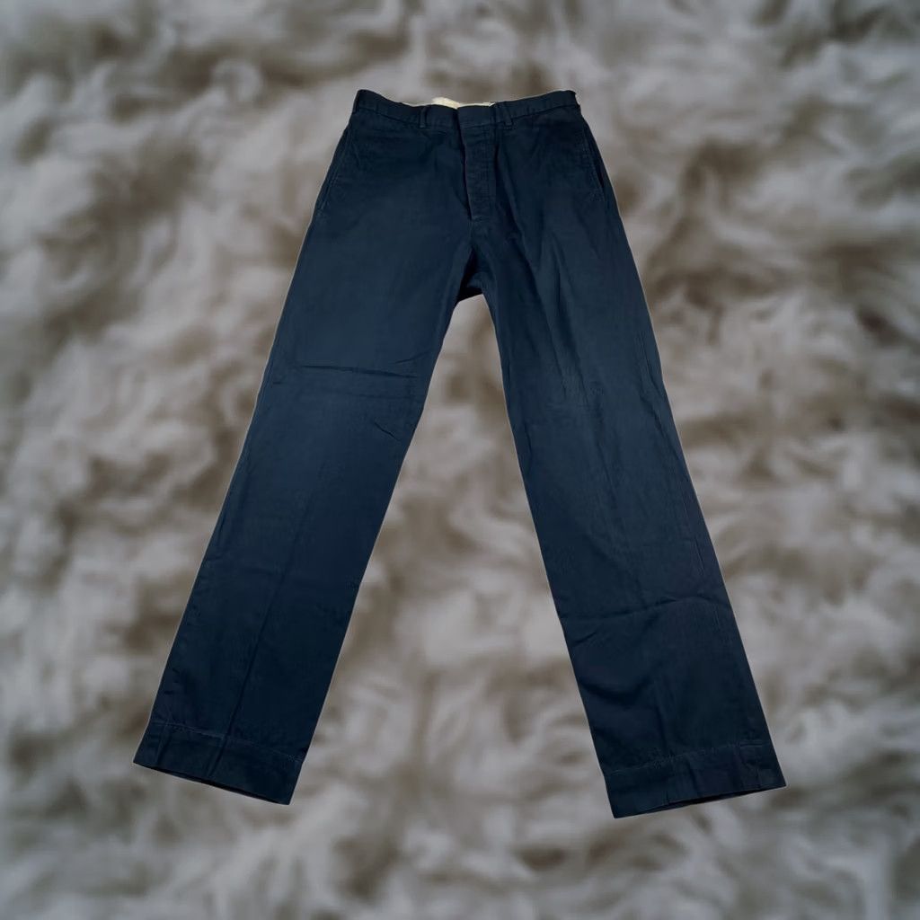 Hackett Hackett London Men's Chino Pants Navy Blue 100% Cotton Button-Fly Straight Front 32x30 Regular Size 32 Mens Size US 32 / EU 48 - 1 Thumbnail