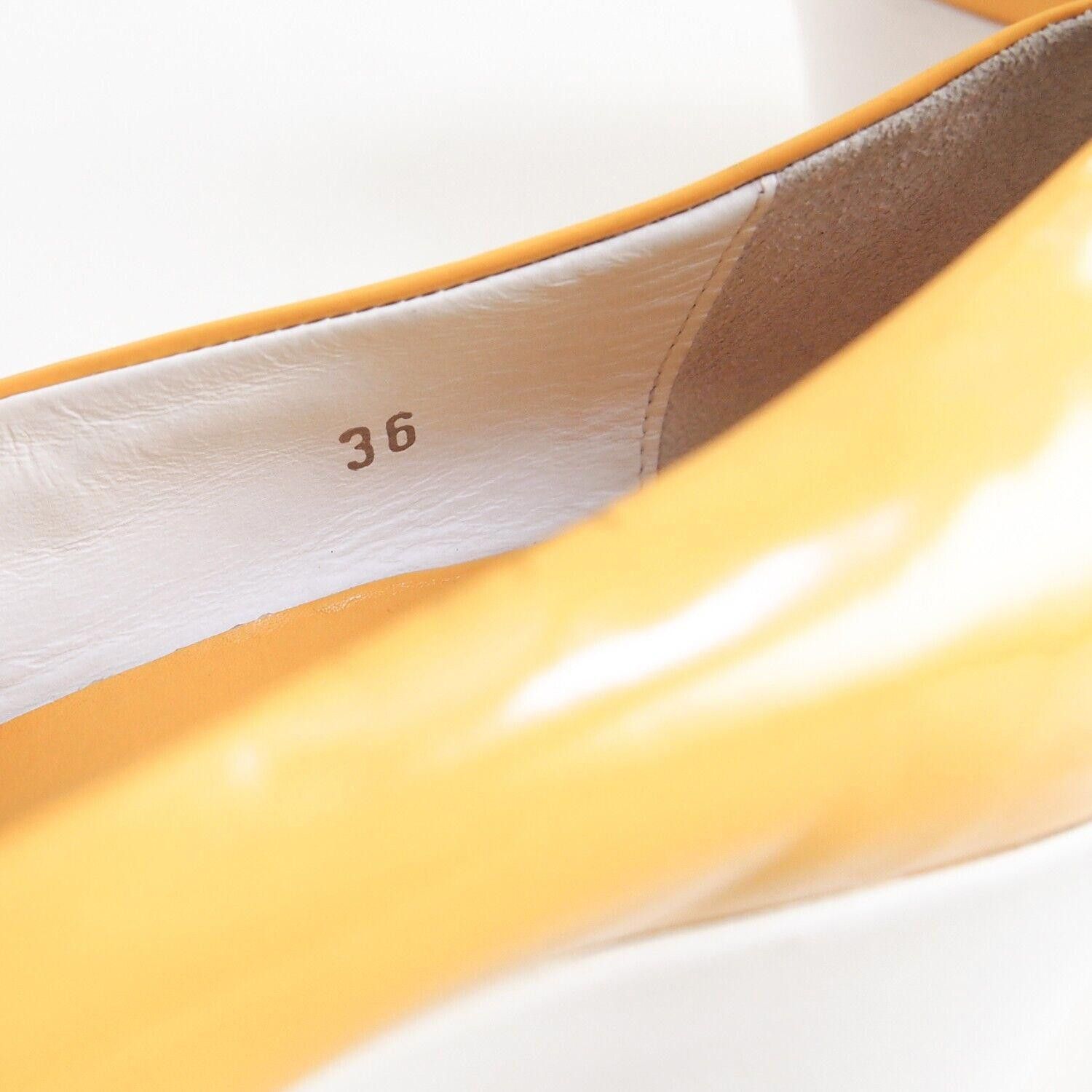 Tod's Tod's Wedge Loafers Square Toe Yellow Pat Leather EU 36 US 6 Size US 6 / IT 36 - 7 Thumbnail