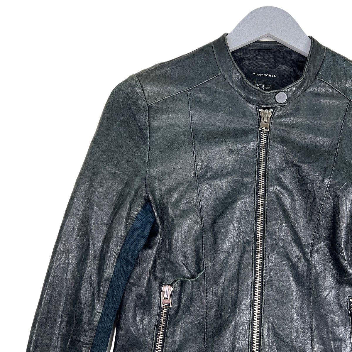 Designer 🔥 TONY COHEN LEATHER MOTO RIDER JACKET Size S / US 4 / IT 40 - 7 Thumbnail