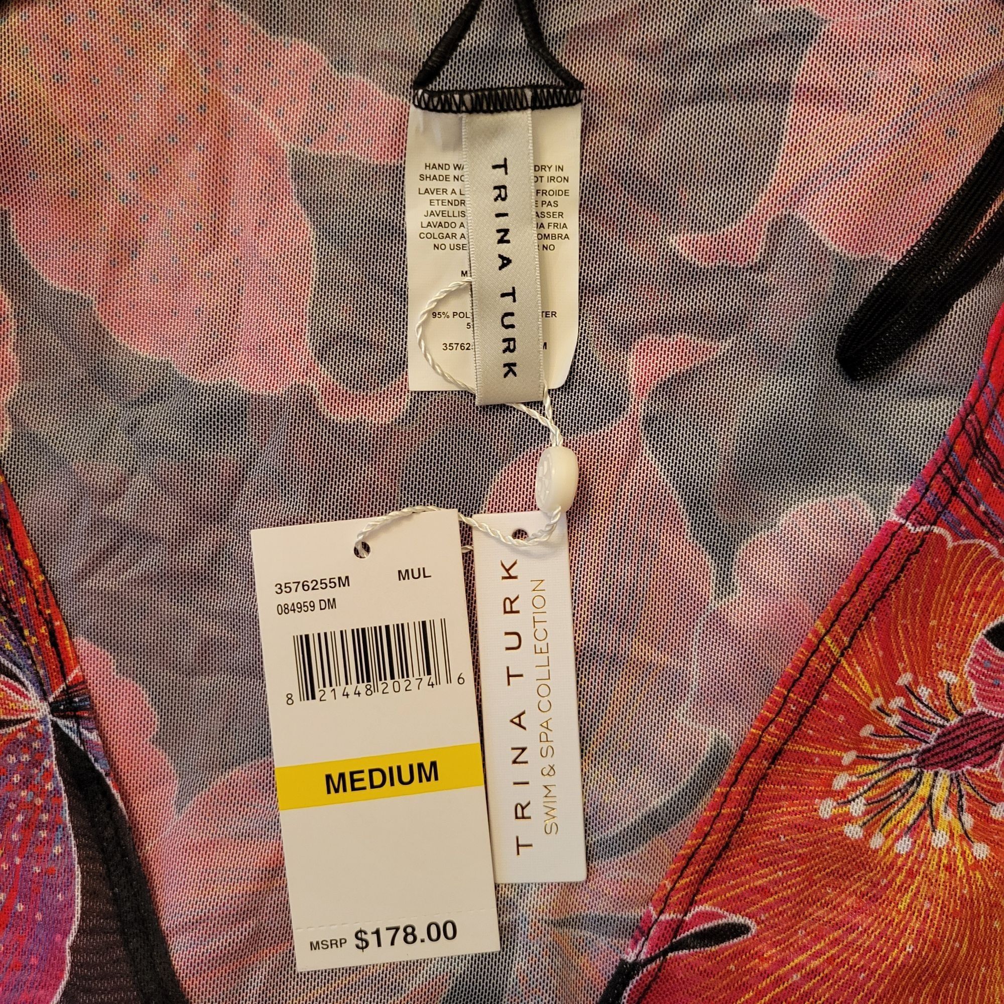 Trina Turk Trina Turk FLEURY Floral Sheer Cover Up Dress Swim Spa M Mes Size M / US 6-8 / IT 42-44 - 2 Thumbnail