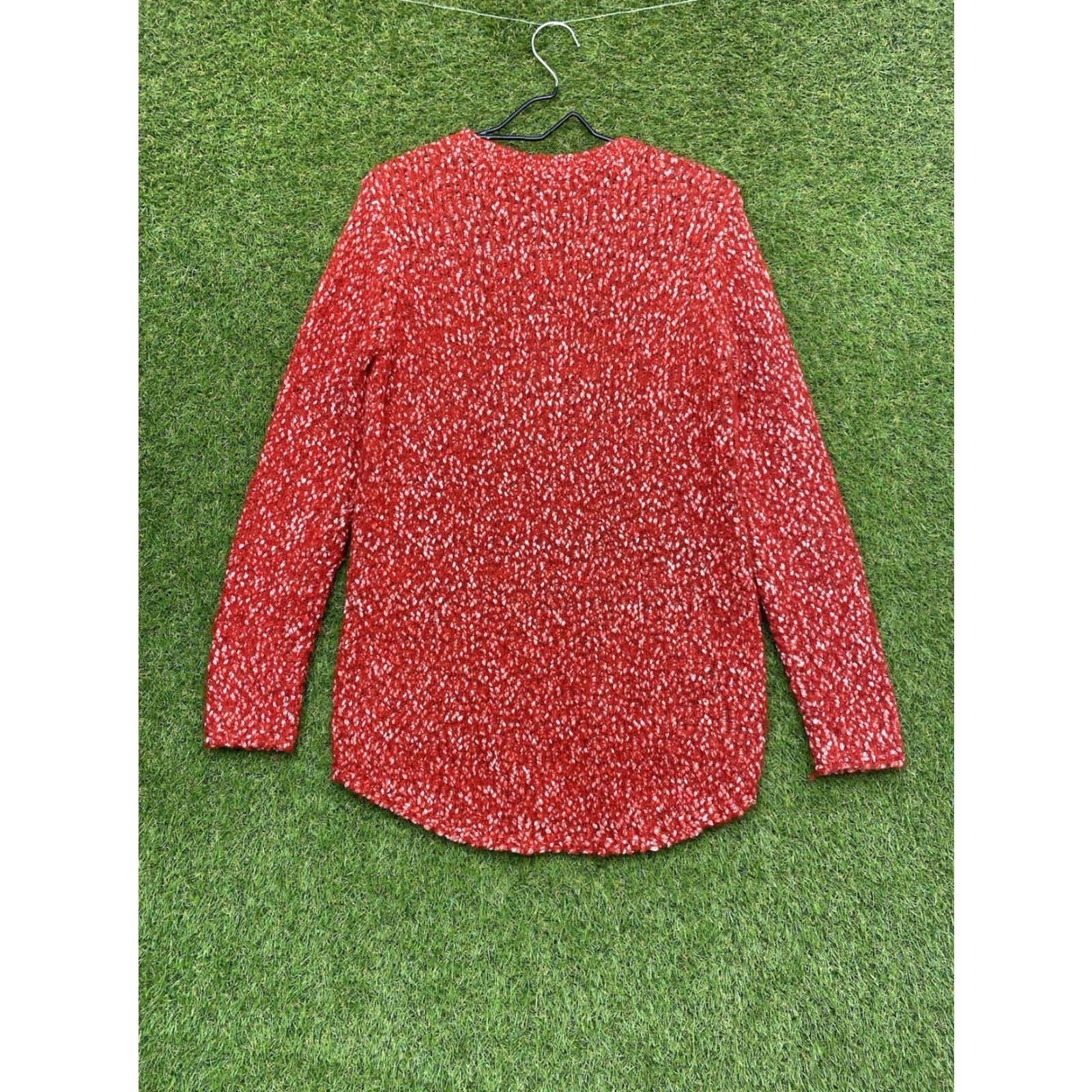 J.McLaughlin J. McLAUGHLIN Sweater Medium M Red Merino Wool Blend Long Sleeve Pullover Womens Size M / US 6-8 / IT 42-44 - 2 Thumbnail