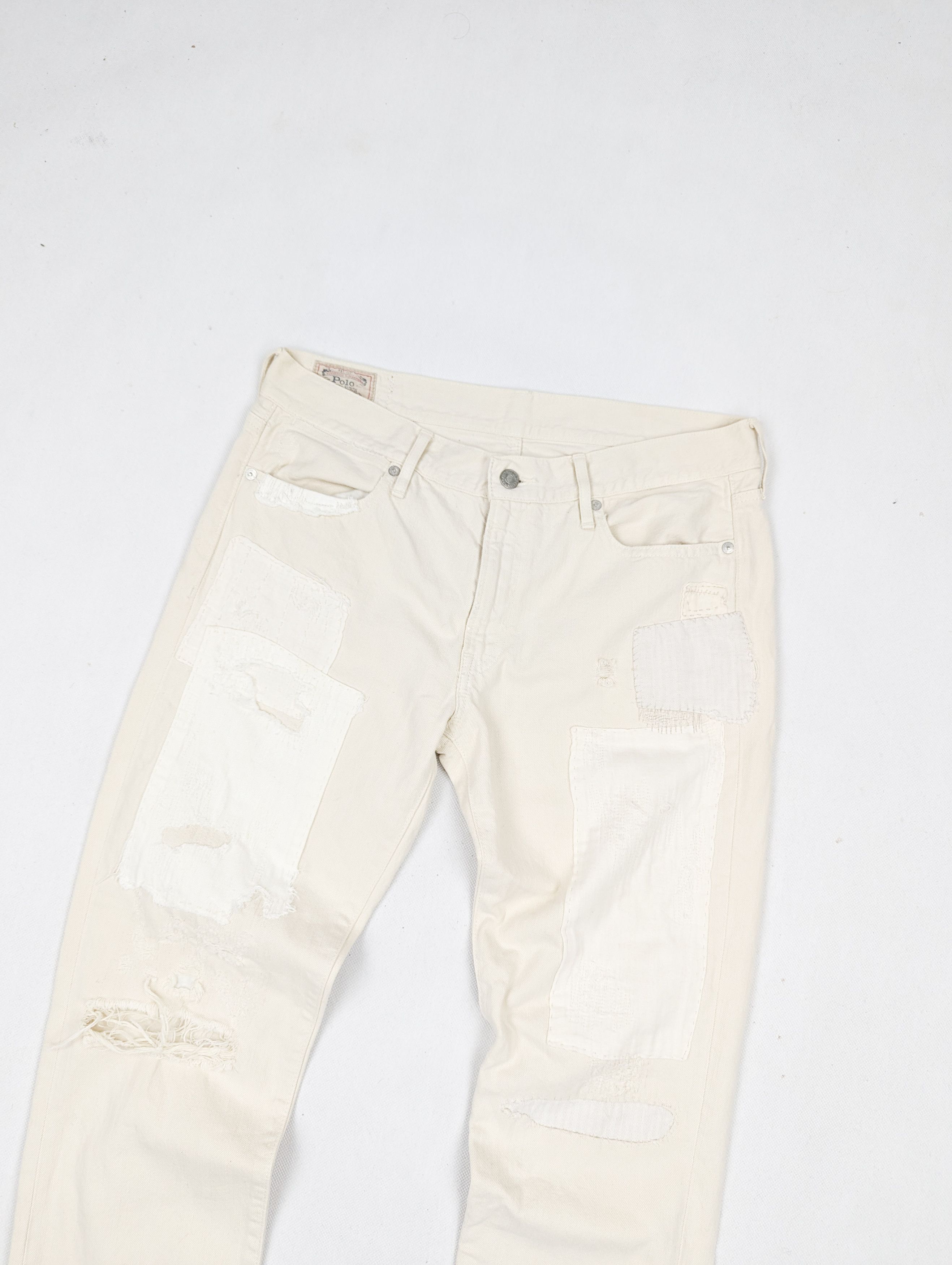 Polo Ralph Lauren Polo Ralph Lauren beige patchwork denim jeans M 30 Size US 30 / EU 46 - 2 Thumbnail