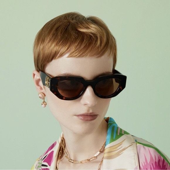 Gucci NEW GUCCI GG1421S 002 HAVANA WOMEN SUNGLASSES GUCCI Size ONE SIZE - 2 Thumbnail