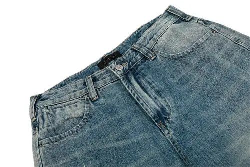 VIBE Men's wide-leg distressed cargo punk washed gradient jeans Size US 32 / EU 48 - 4 Thumbnail