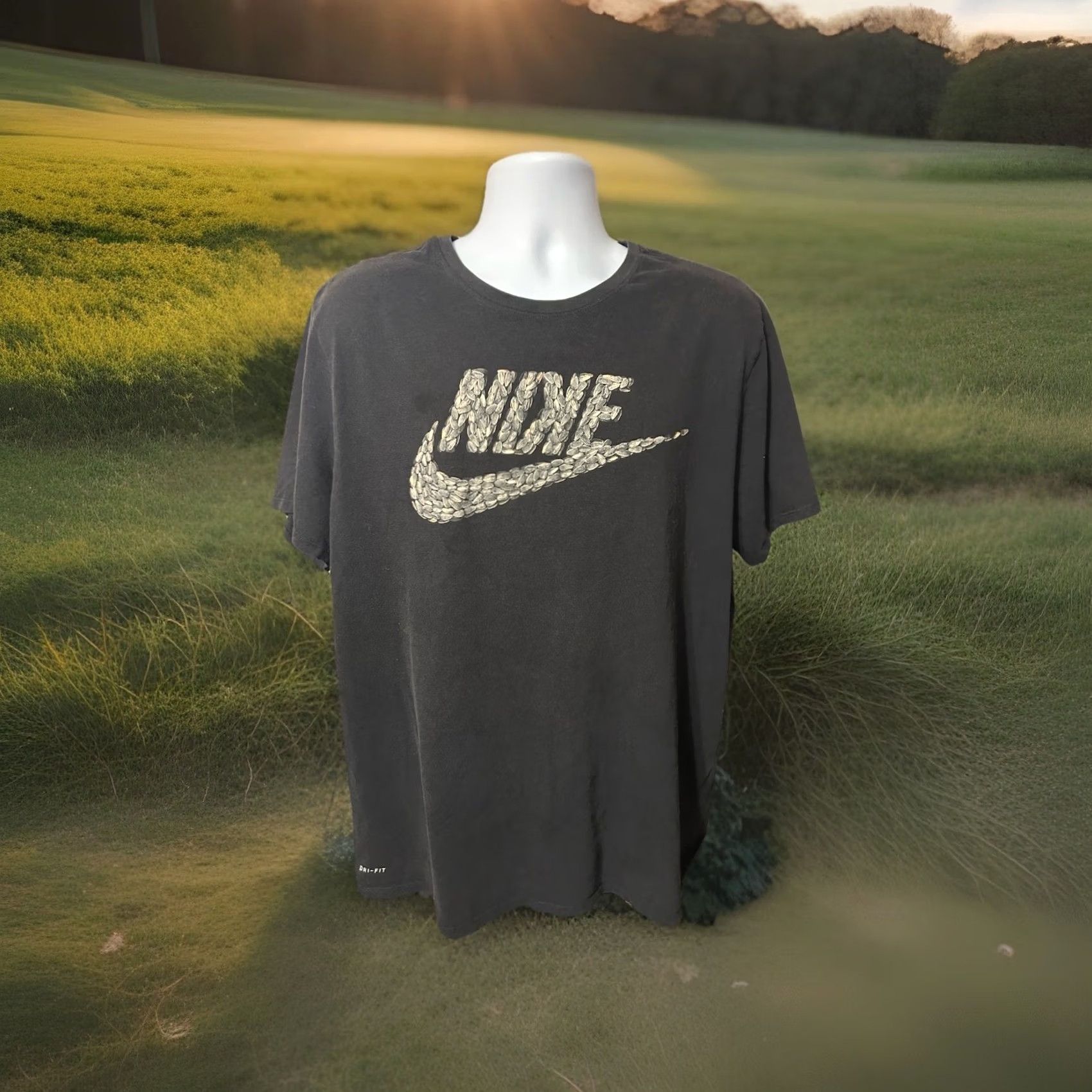 Nike New Title: Nike Dri Fit Sunflower Seeds Baseball Shirt 2XL Men's Short Sleeve Black Size US XXL / EU 58 / 5 - 5 Thumbnail