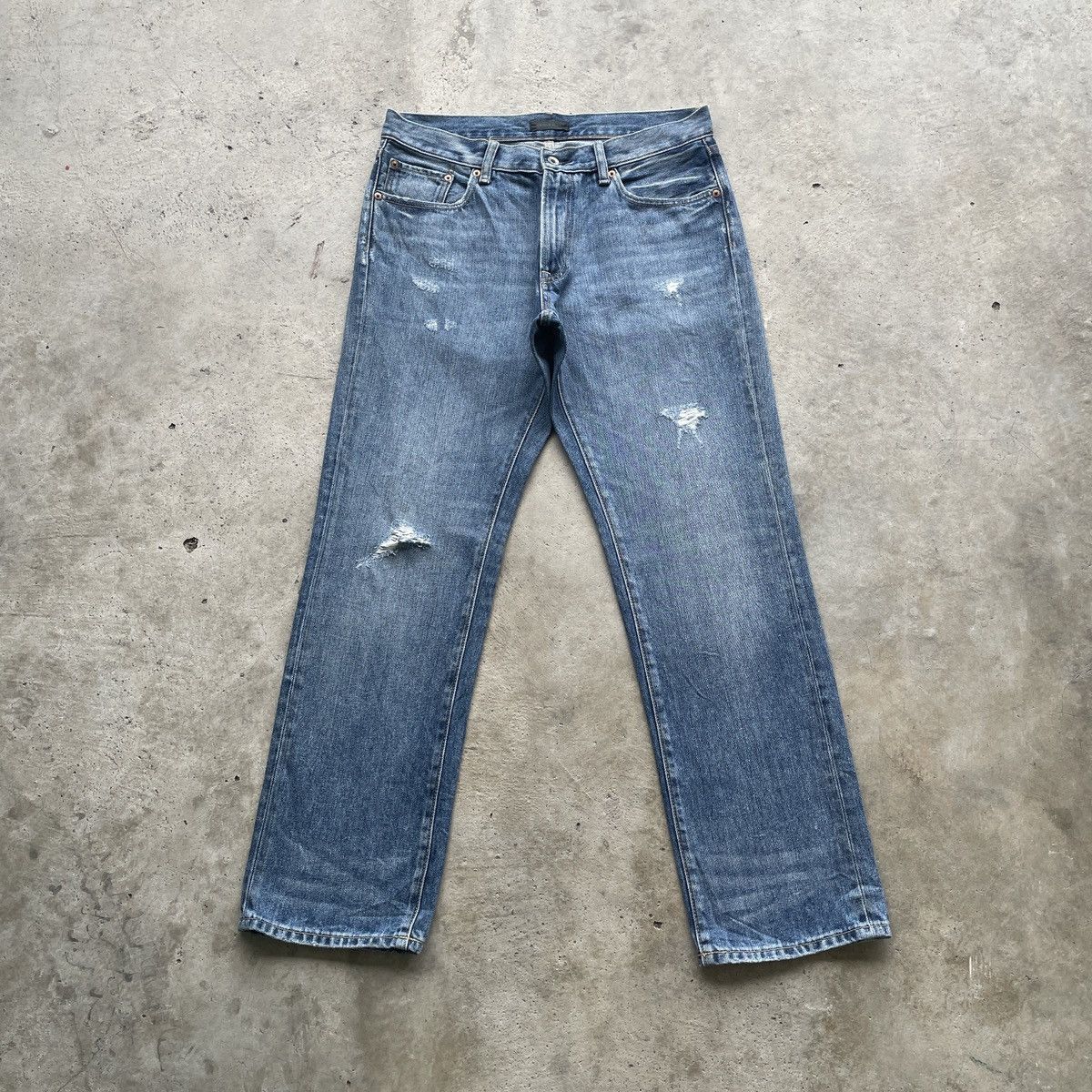 Japanese Brand W33x30 Vintage Japanese Brand Distressed Faded Jeans Pants Size US 33 - 1 Thumbnail