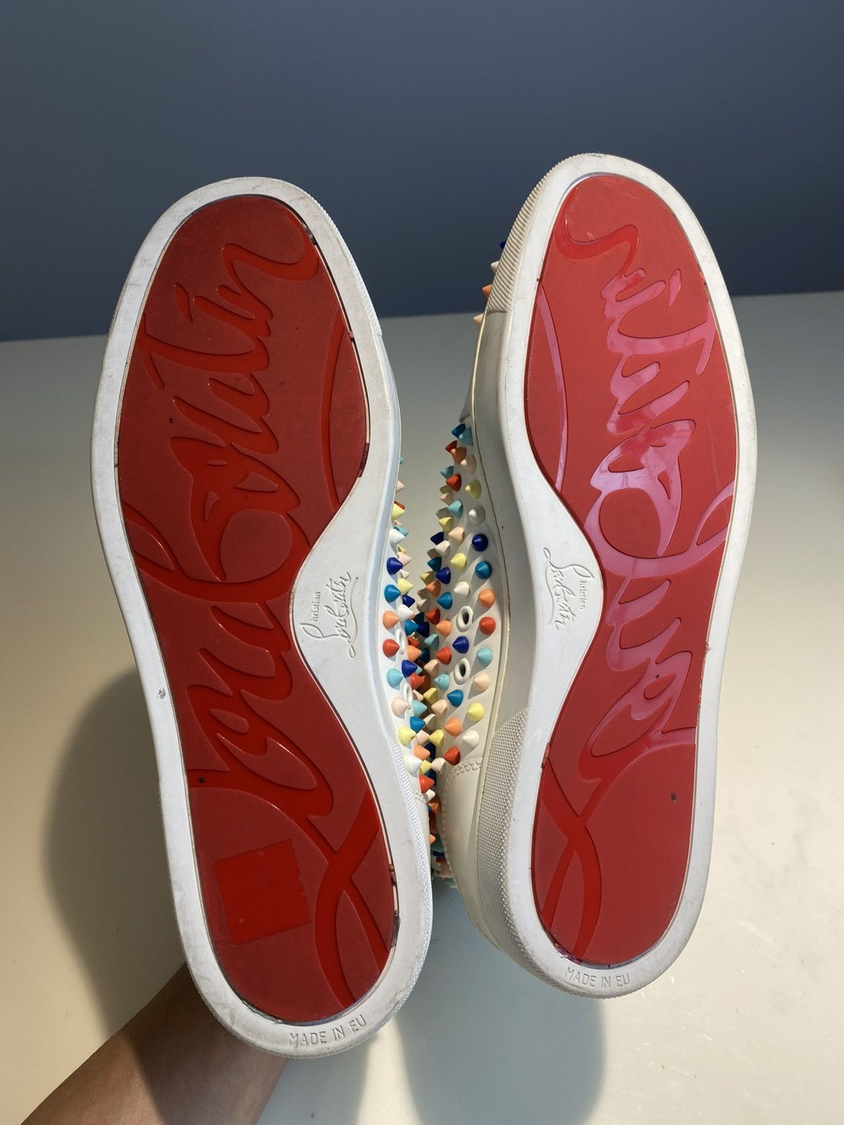 Christian Louboutin Christian Louboutin Louis Multicolor Spike Sneakers Size 44 Size US 11 / EU 44 - 10 Thumbnail