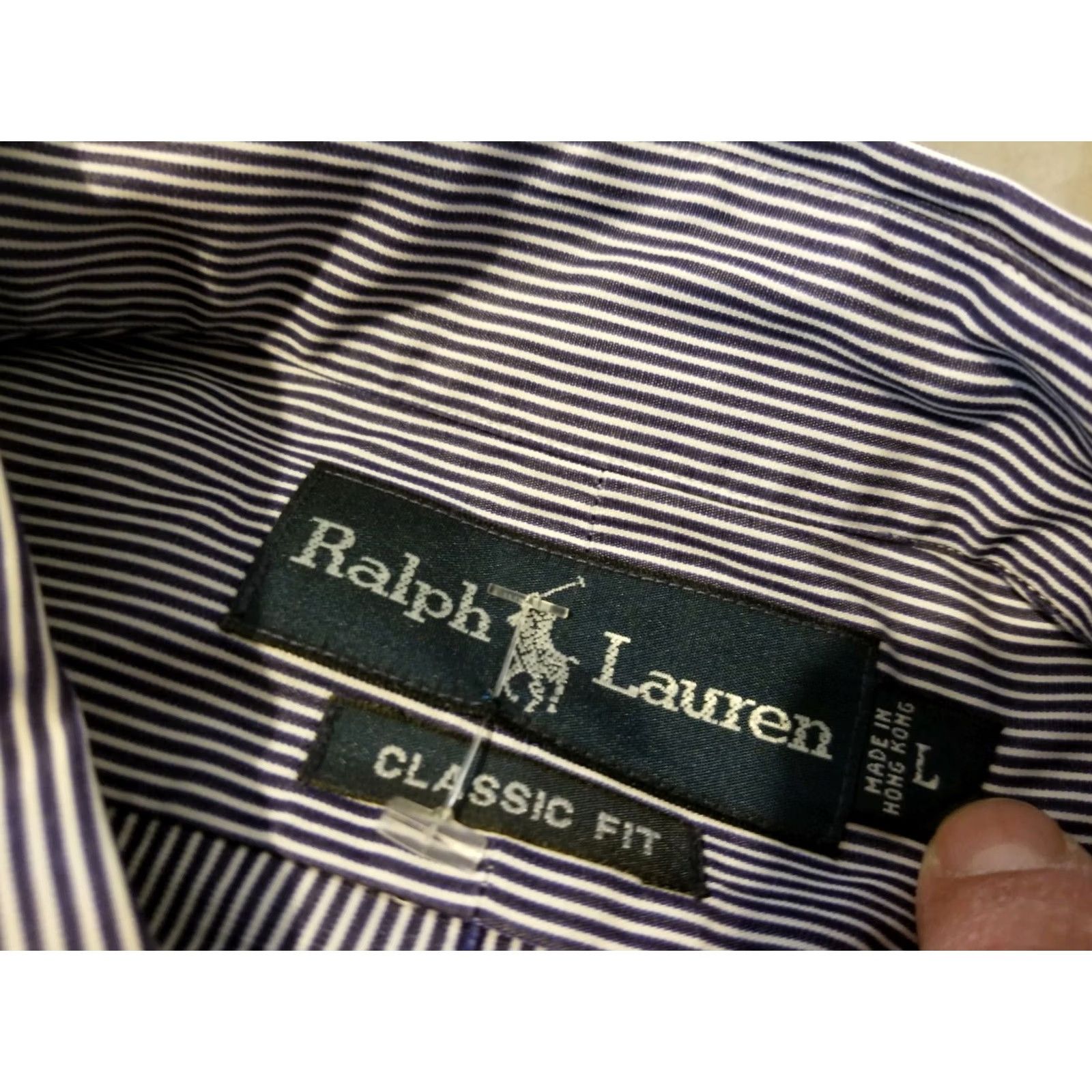 Polo Ralph Lauren Polo Ralph Lauren Mens Shirt Large Blue Button Cotton Short Sleeve Size 42R - 3 Thumbnail