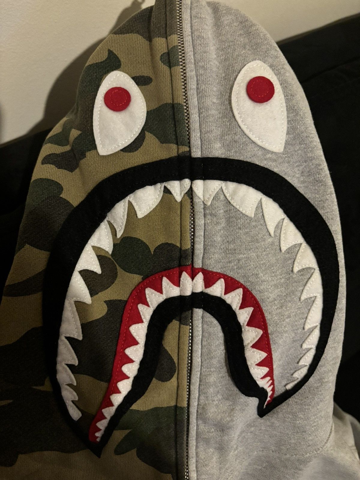 1st Camo Shark Full Zip Hoodie 2006
